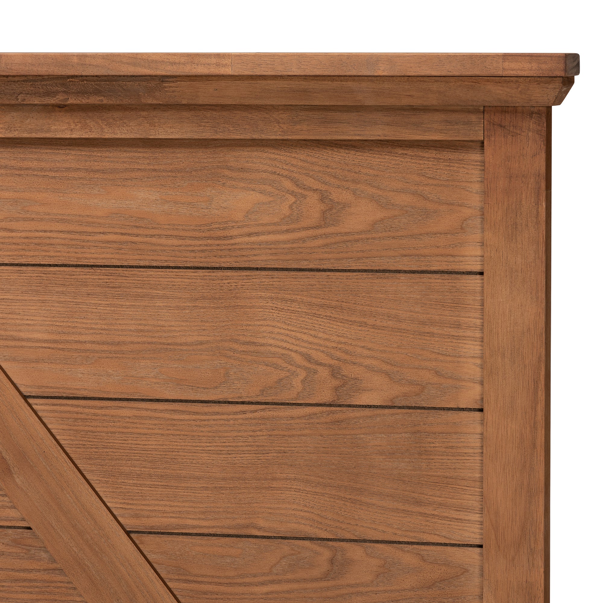 Baxton Studio Yorick Classic and Traditional Ash Walnut Finished Wood Queen Size Headboard - Image 5