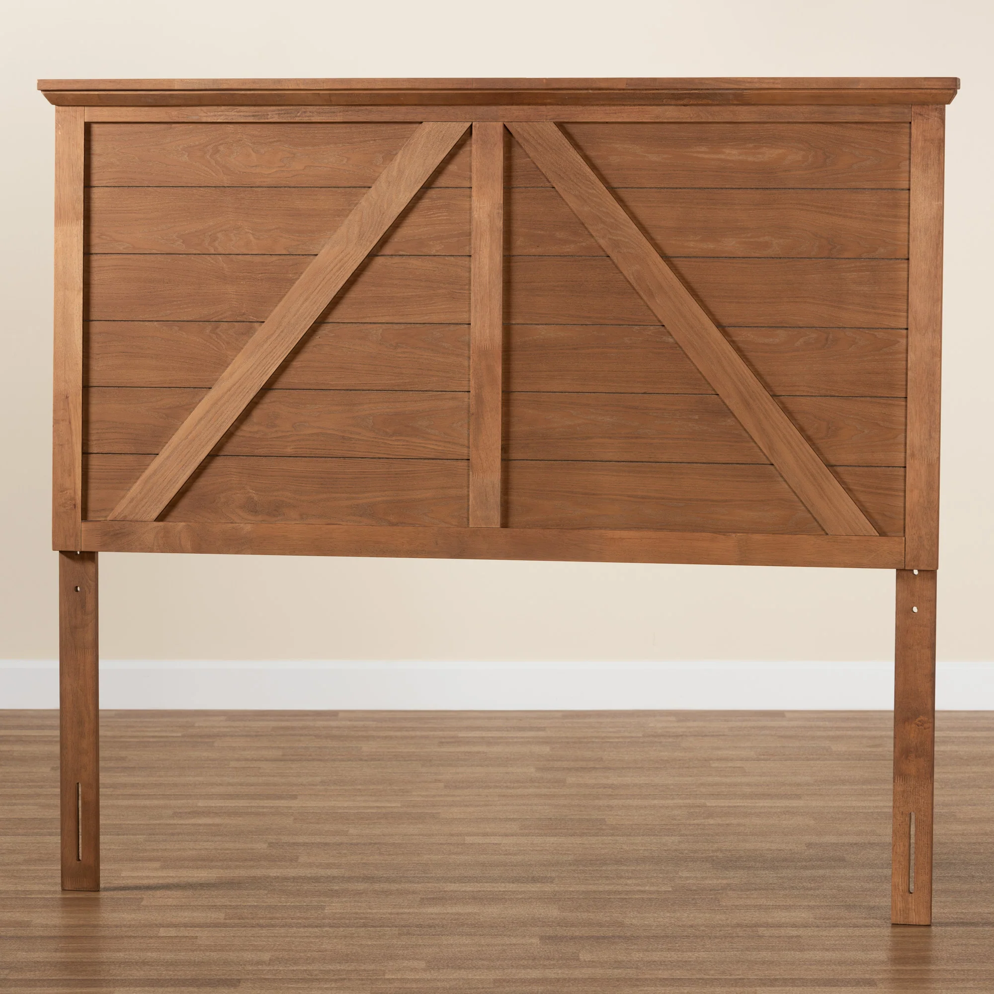 Baxton Studio Yorick Classic and Traditional Ash Walnut Finished Wood Queen Size Headboard - Image 7