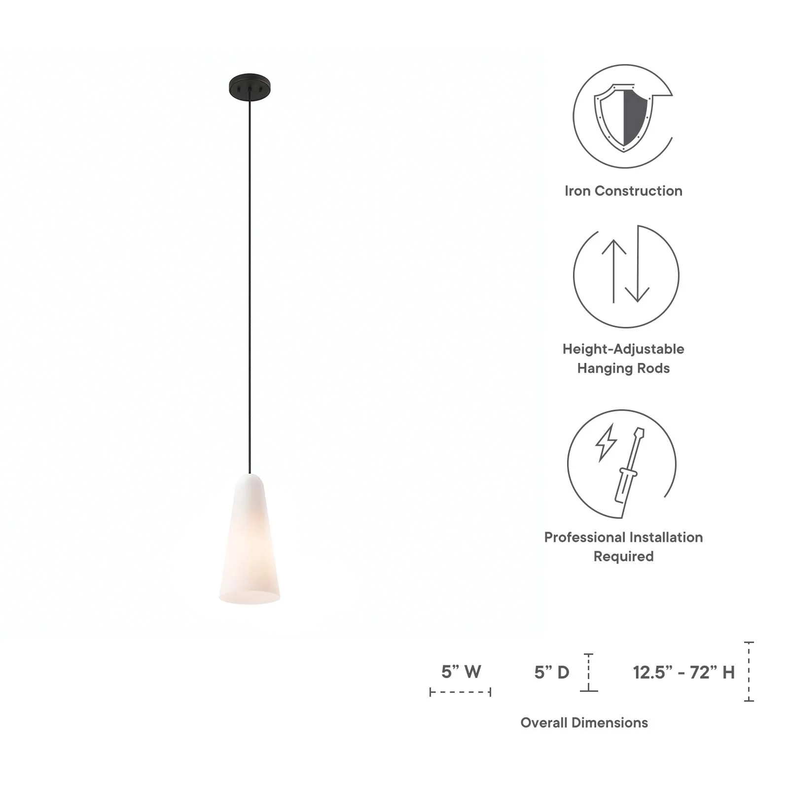 Beacon 1-Light Pendant Light By Modway - EEI-5644 - Image 24