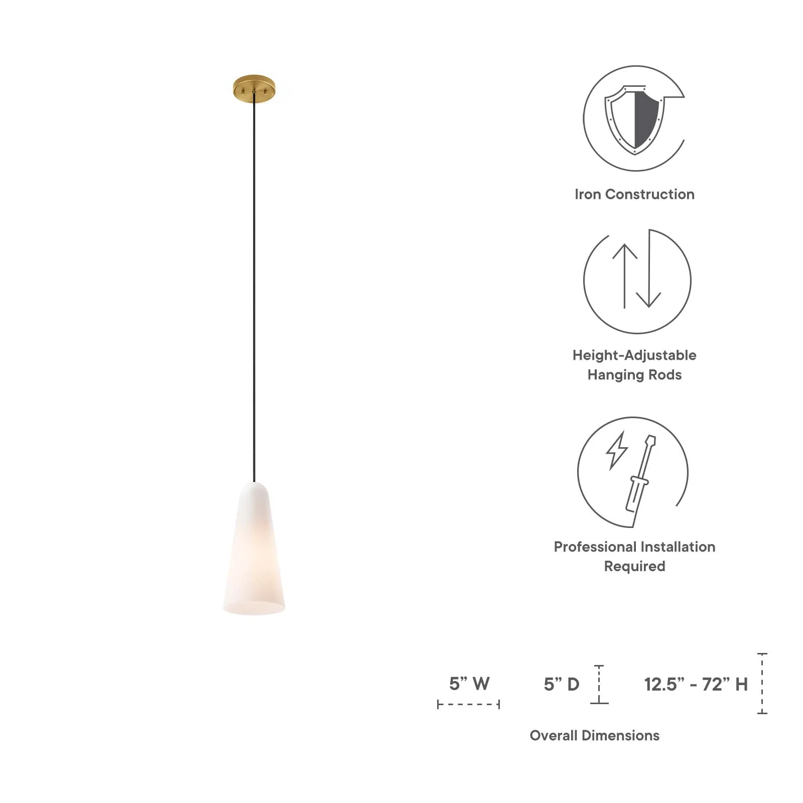 Beacon 1-Light Pendant Light By Modway - EEI-5644 - Image 32