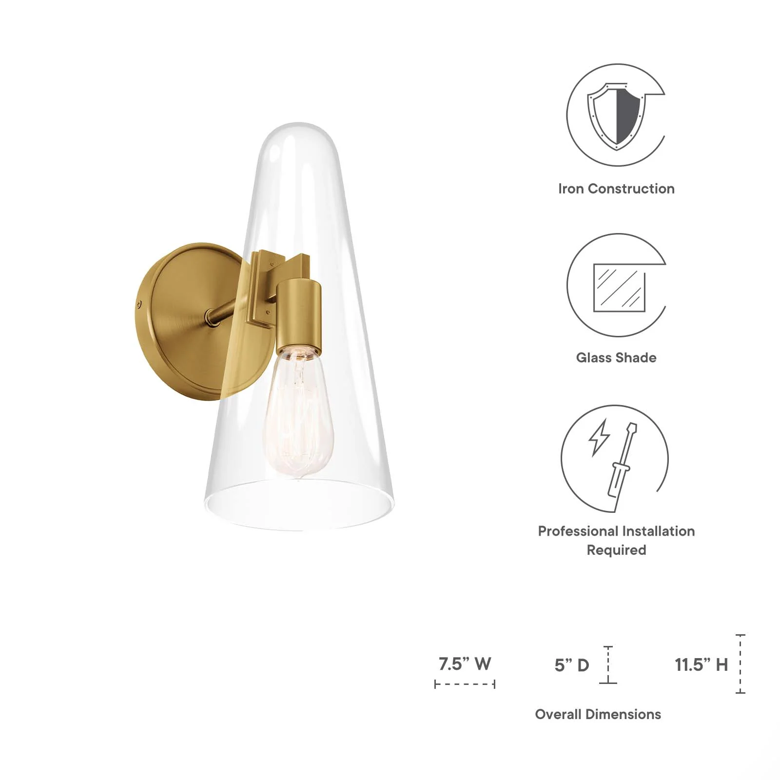 Beacon 1-Light Wall Sconce By Modway - EEI-5645 - Image 15
