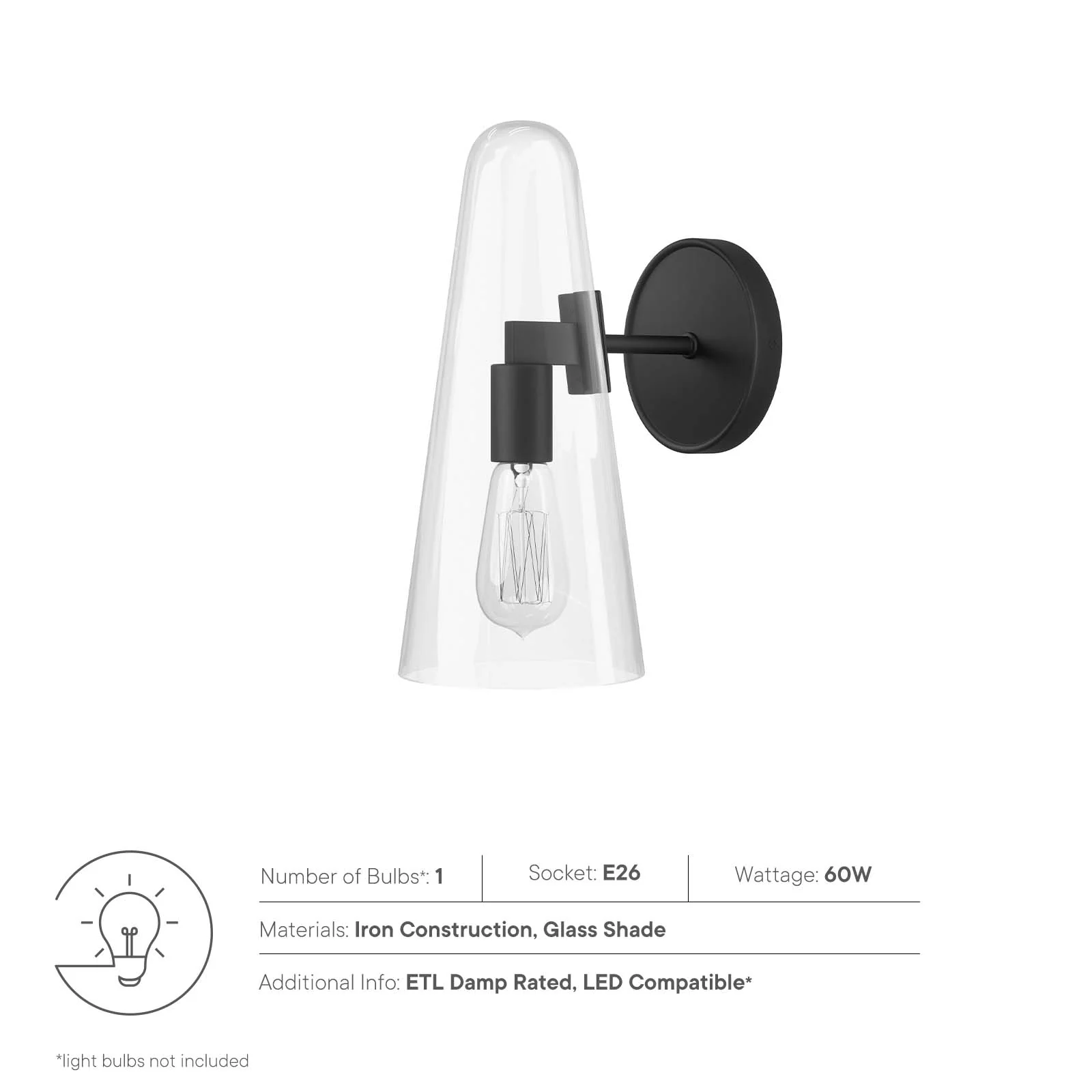 Beacon 1-Light Wall Sconce By Modway - EEI-5645 - Image 8