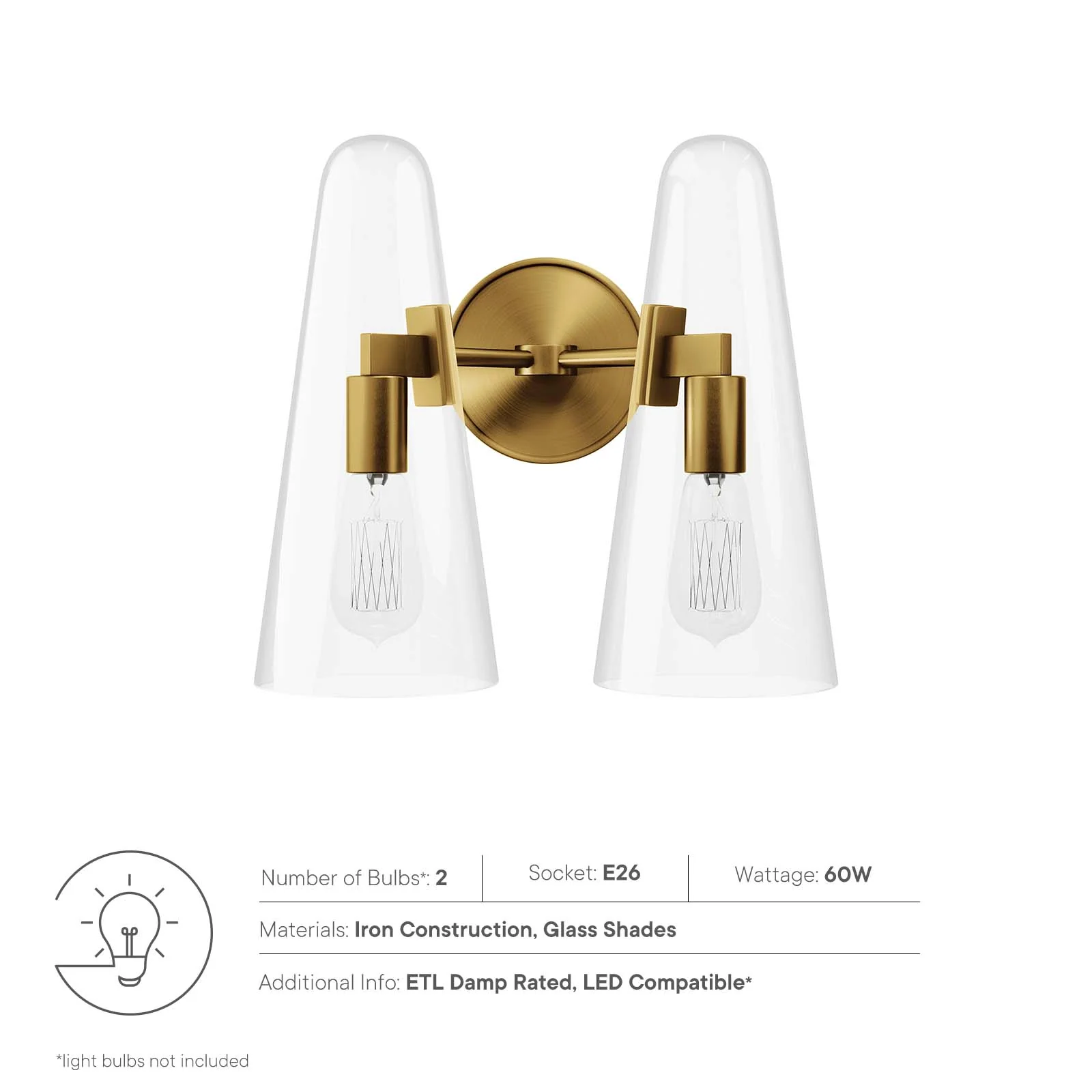 Beacon 2-Light Wall Sconce By Modway - EEI-5646 - Image 15