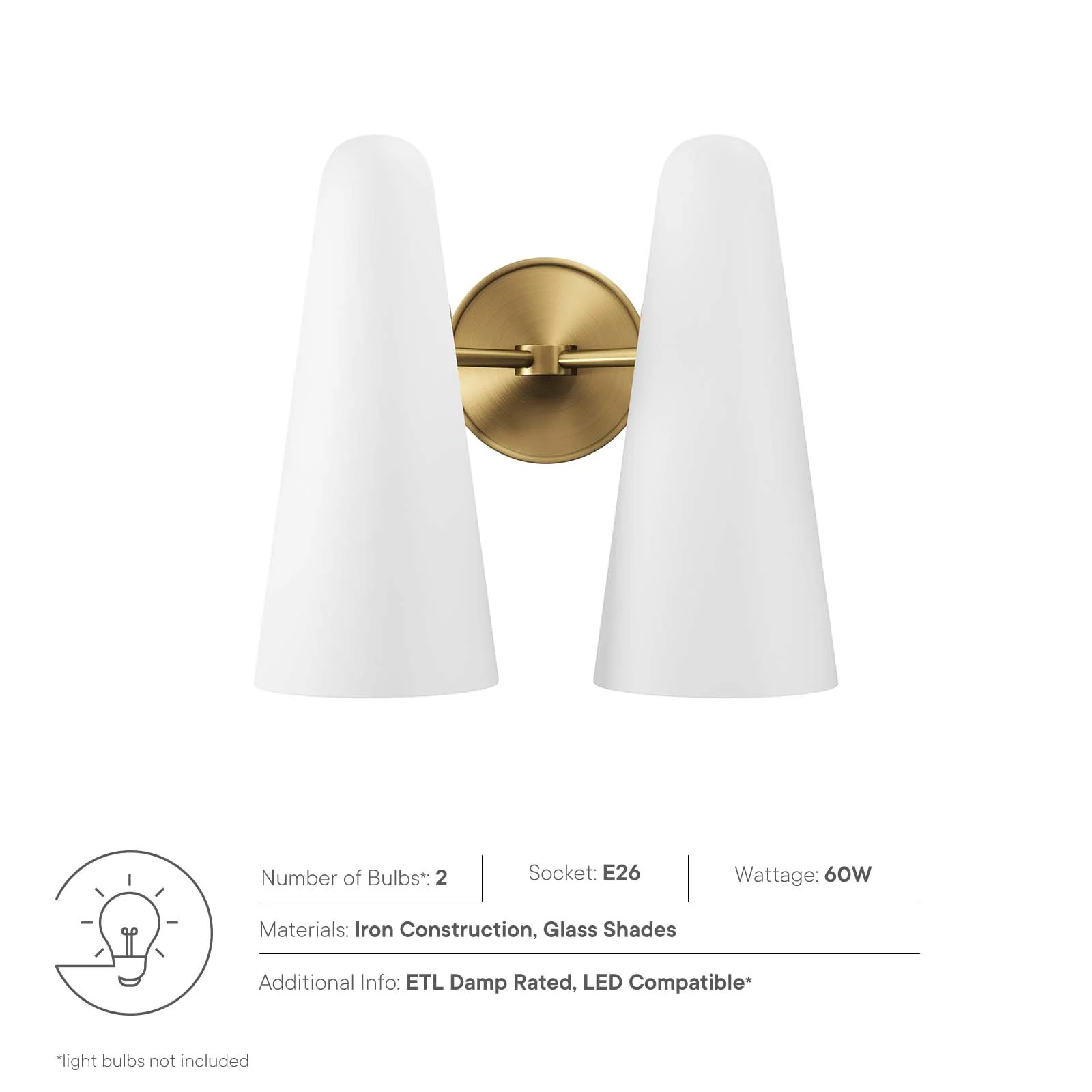 Beacon 2-Light Wall Sconce By Modway - EEI-5646 - Image 30