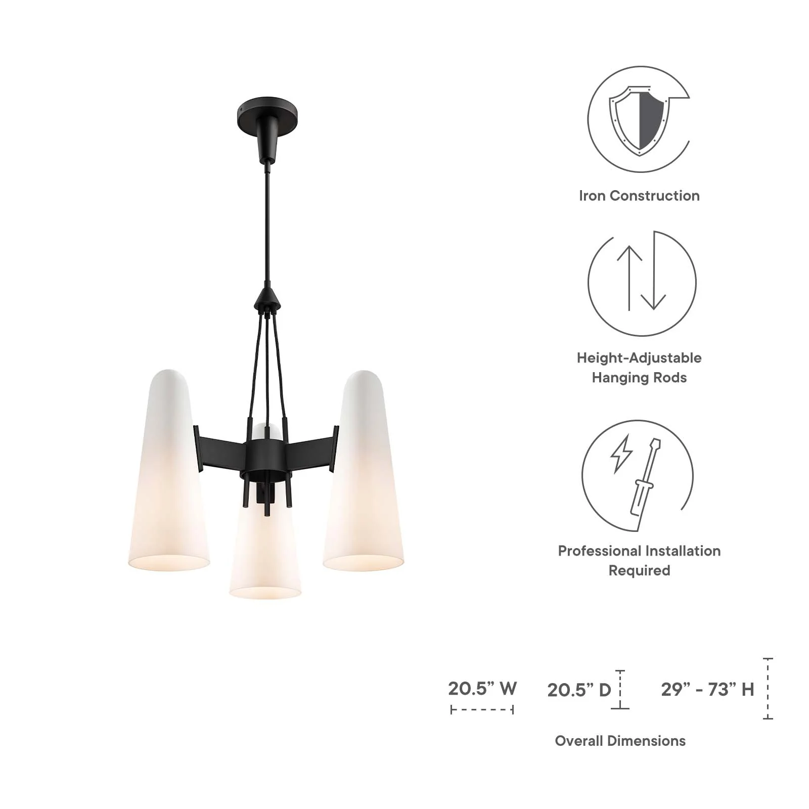 Beacon 3-Light Pendant Light By Modway - EEI-5647 - Image 24