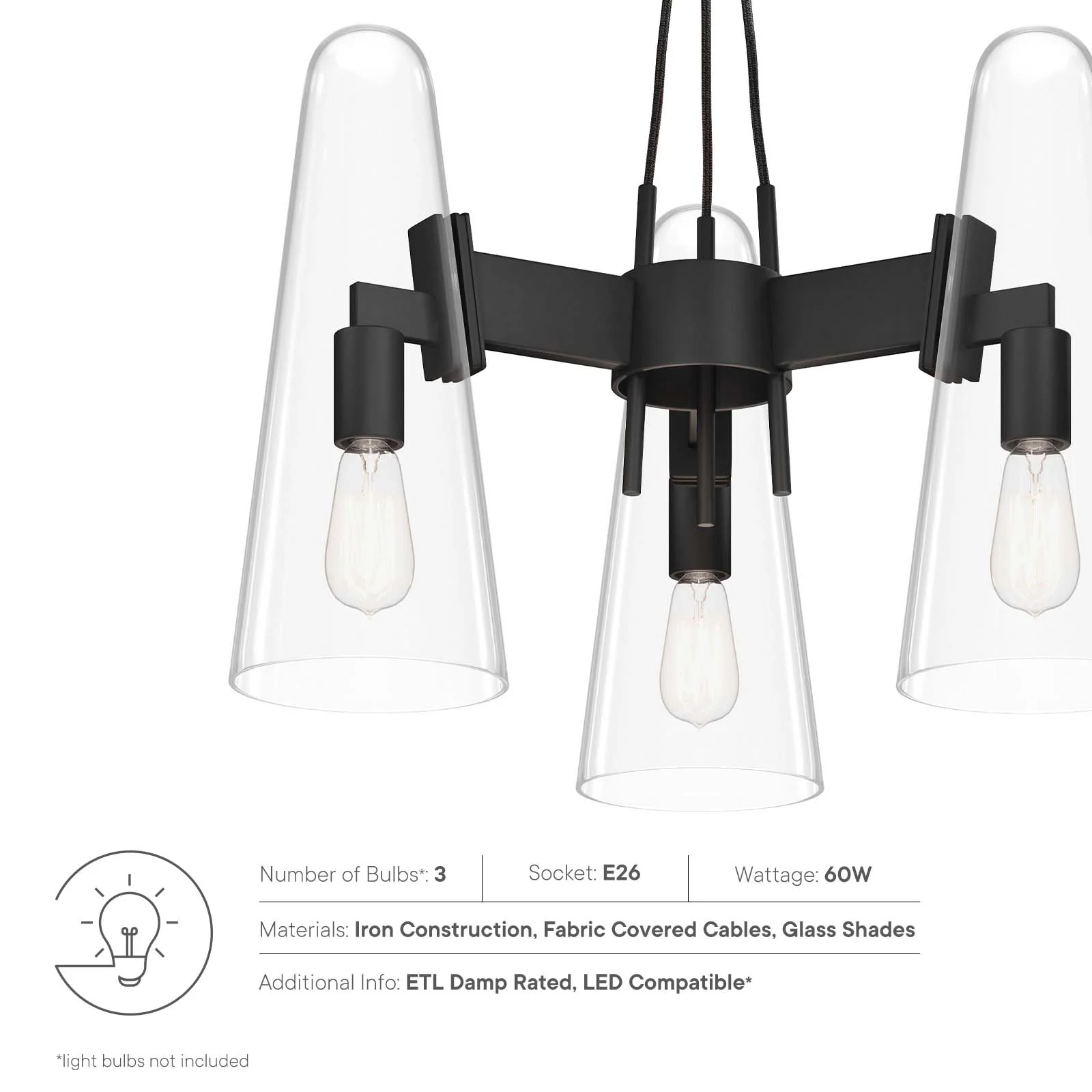 Beacon 3-Light Pendant Light By Modway - EEI-5647 - Image 7