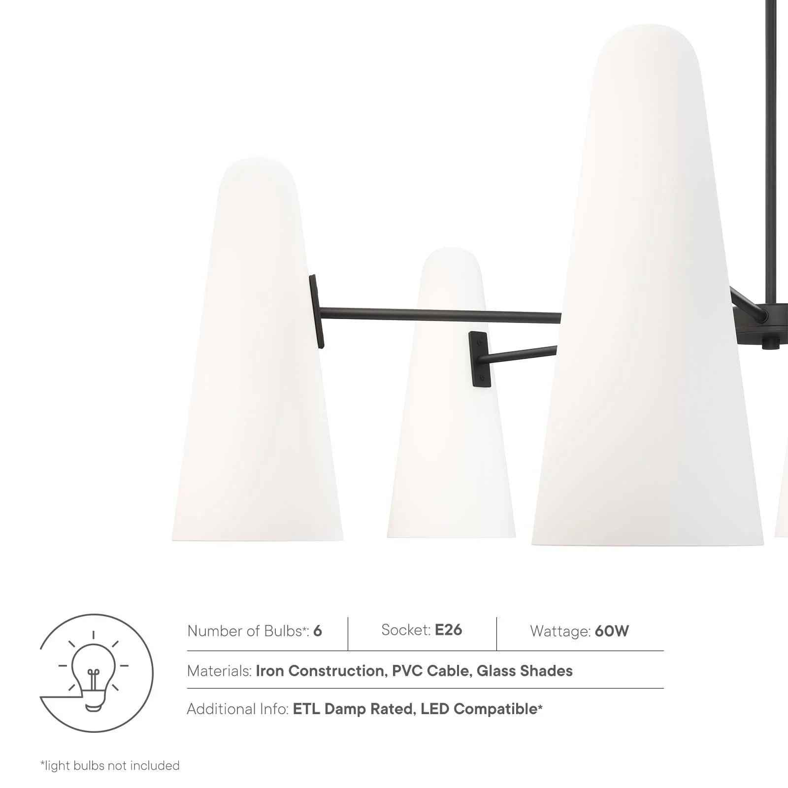 Beacon 6-Light Chandelier By Modway - EEI-5648 - Image 23