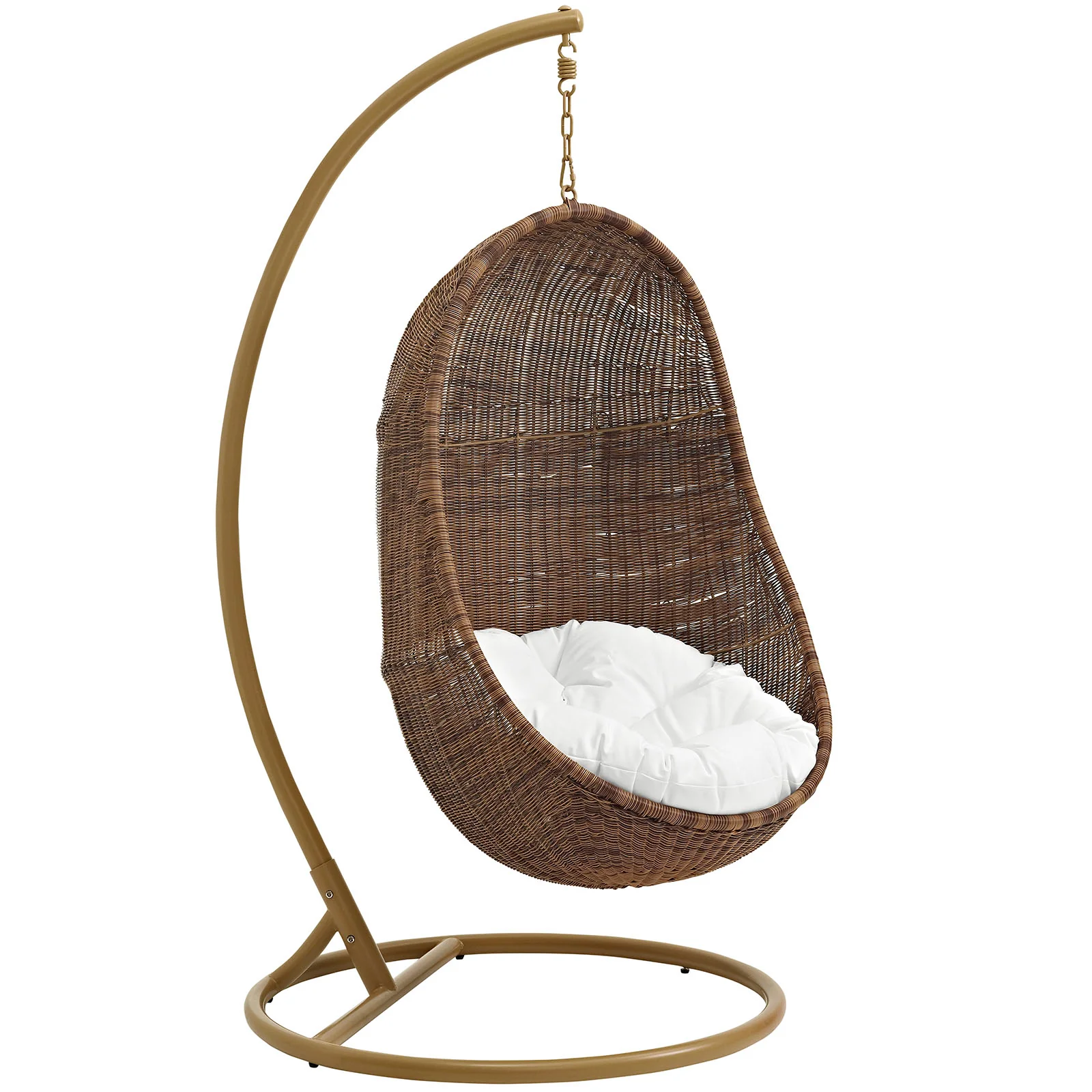 Bean Outdoor Patio Wood Swing Chair With Stand By Modway - EEI-2277 - Image 2