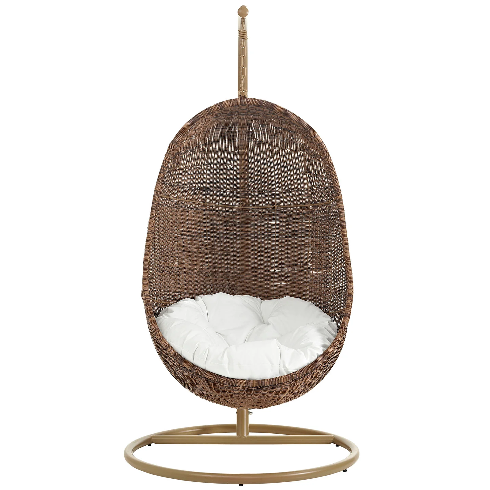 Bean Outdoor Patio Wood Swing Chair With Stand By Modway - EEI-2277 - Image 3