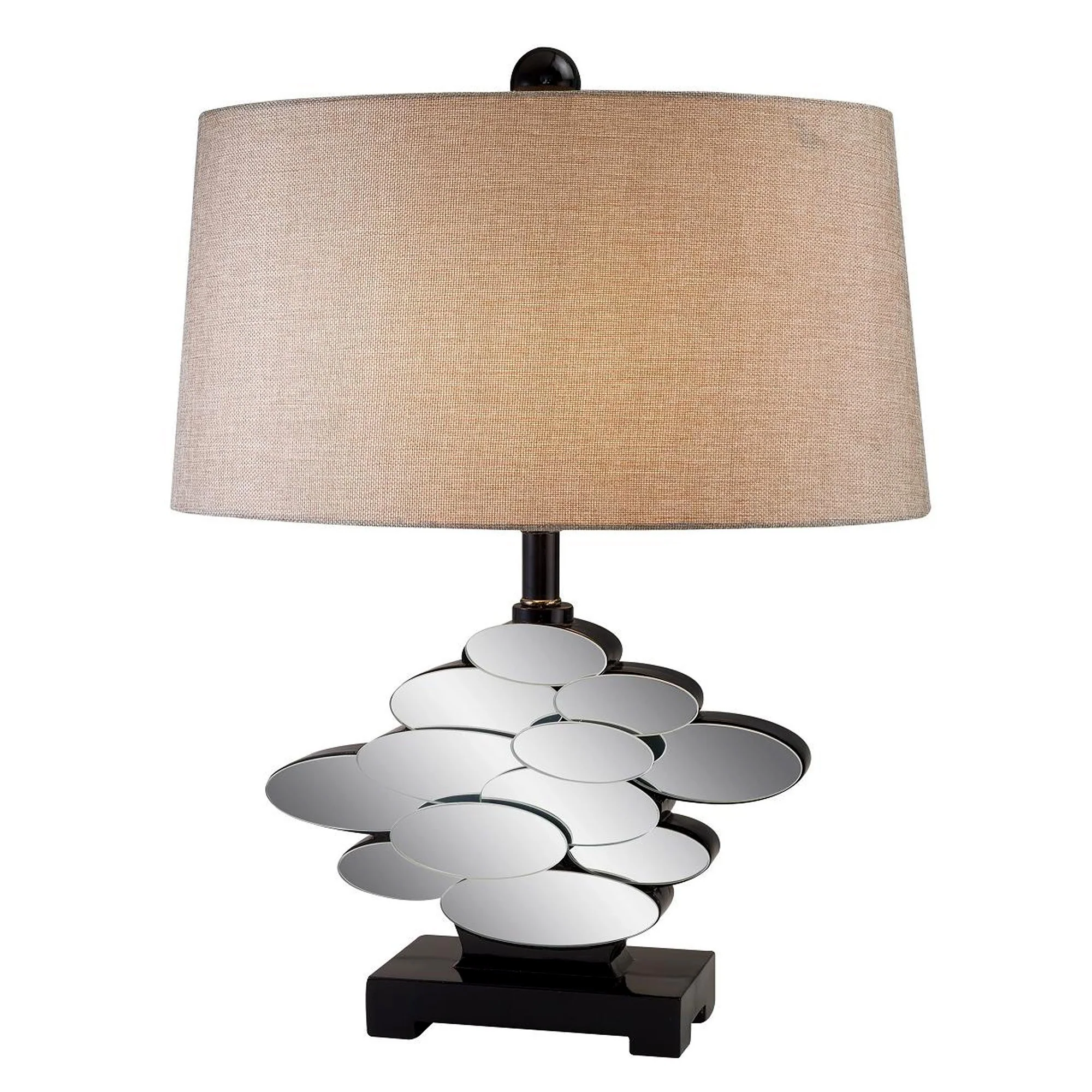 Beautiful Bronzed Table Lamp with Glass Accents By Homeroots - Image 2