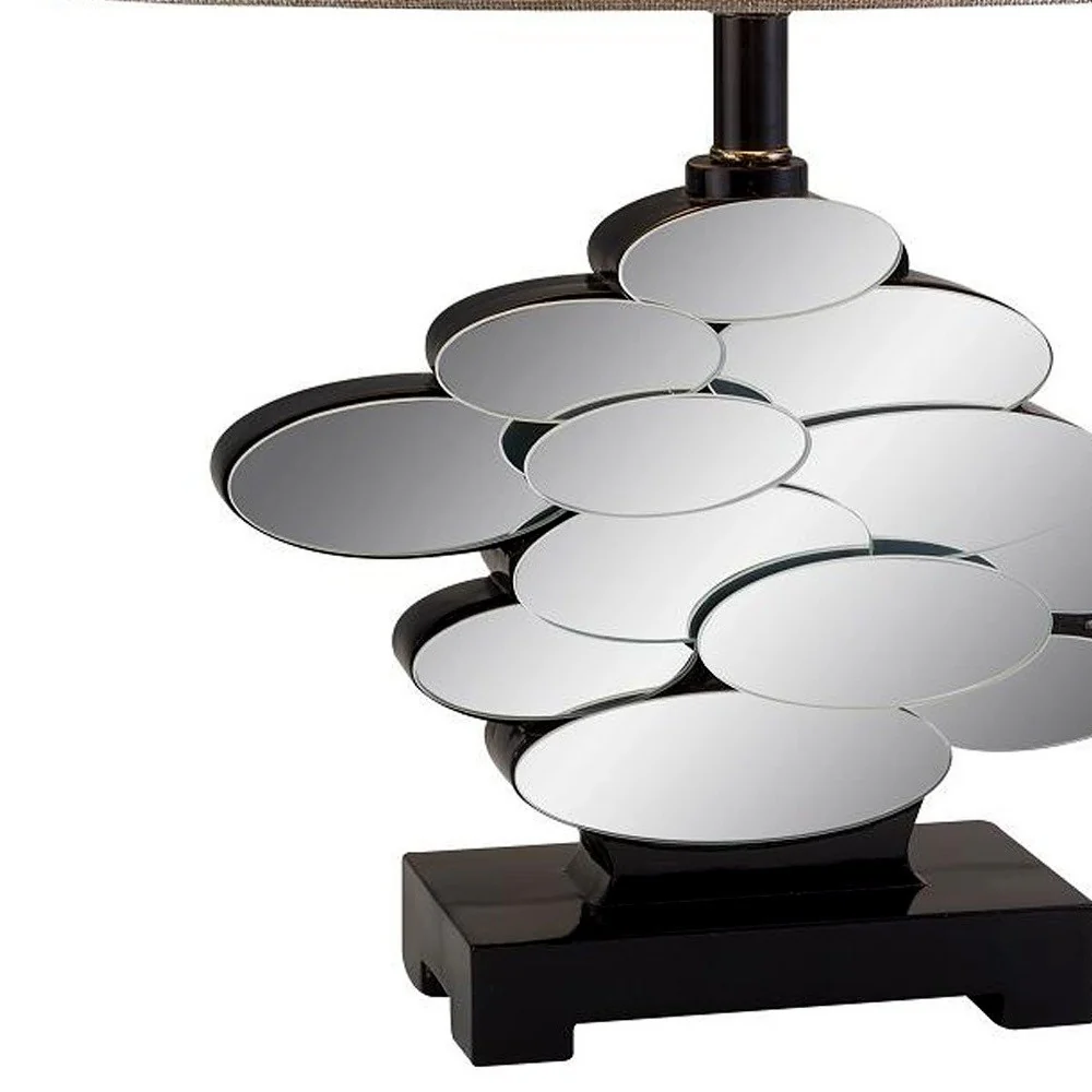 Beautiful Bronzed Table Lamp with Glass Accents By Homeroots - Image 3