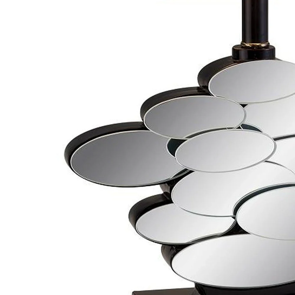 Beautiful Bronzed Table Lamp with Glass Accents By Homeroots - Image 4