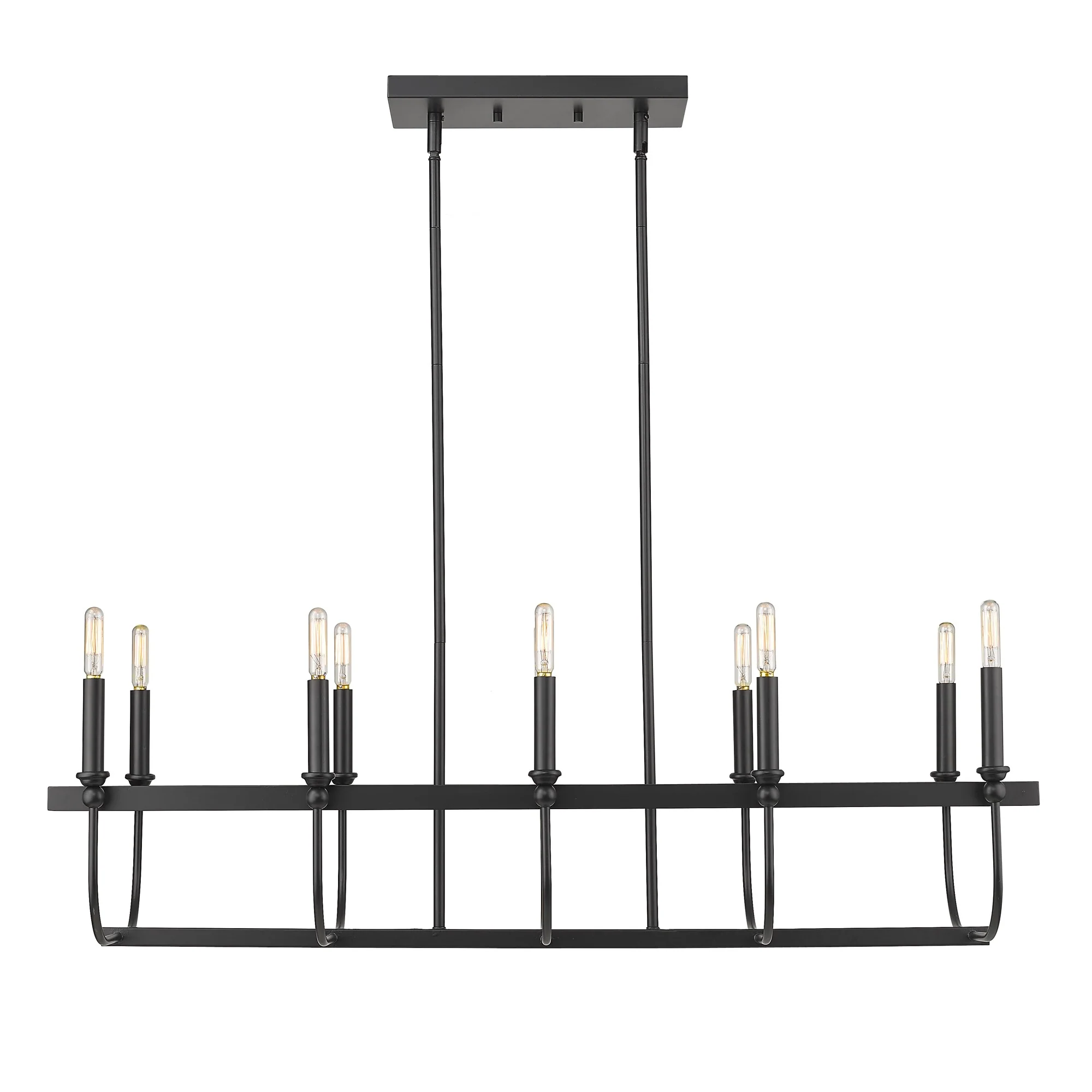 Beckett 10-Light Matte Black Island Pendant By Homeroots - Image 7
