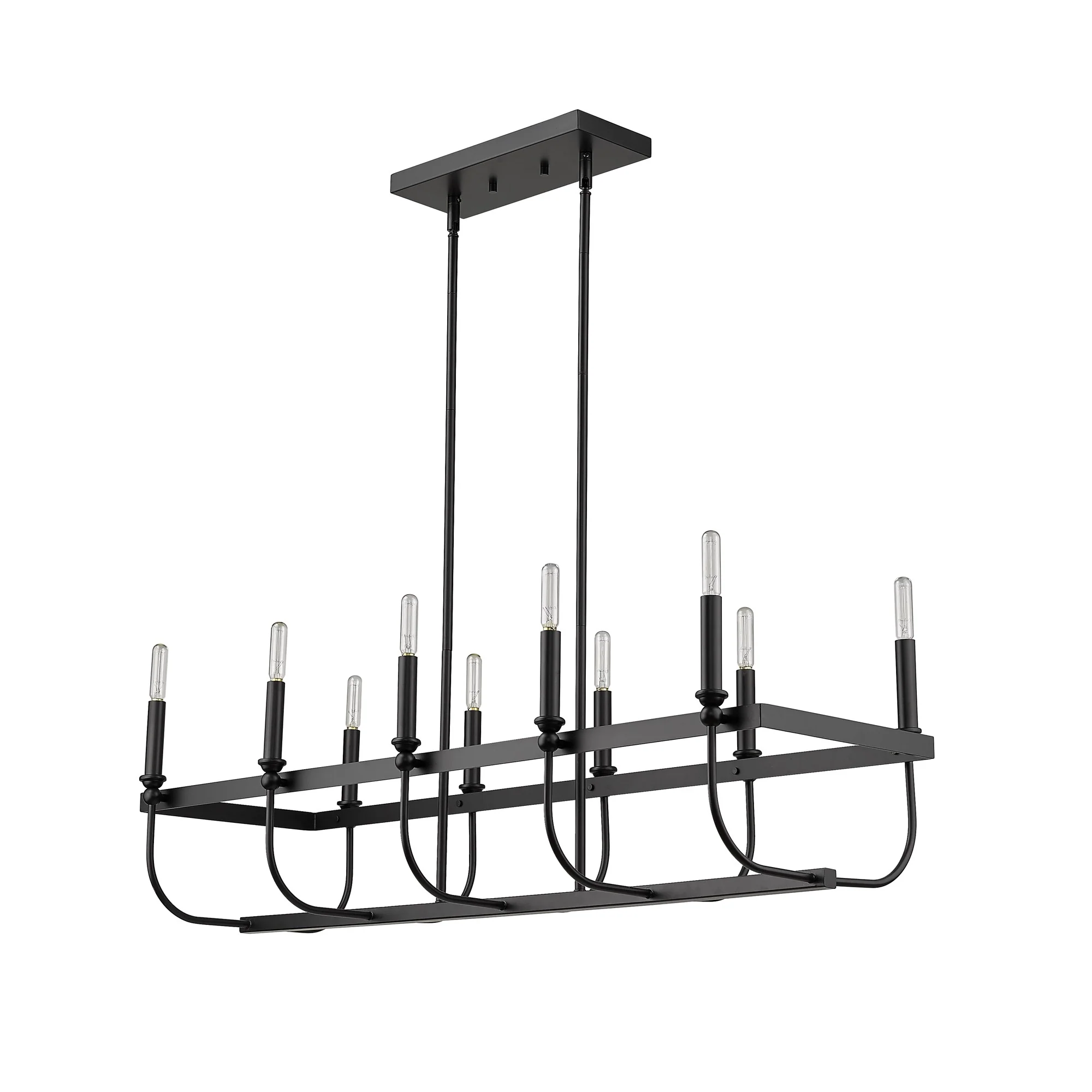 Beckett 10-Light Matte Black Island Pendant By Homeroots - Image 9