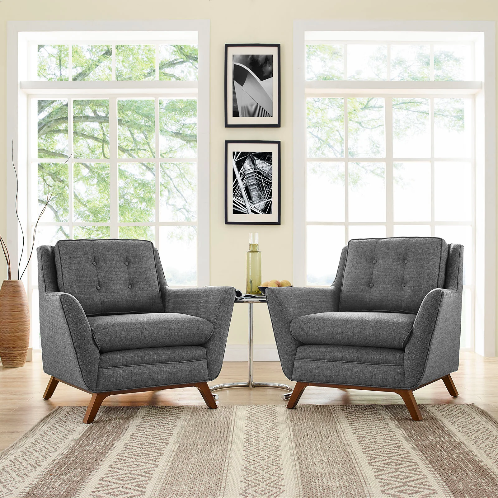 Beguile 2 Piece Upholstered Fabric Living Room Set By Modway - EEI-2185 - Image 6