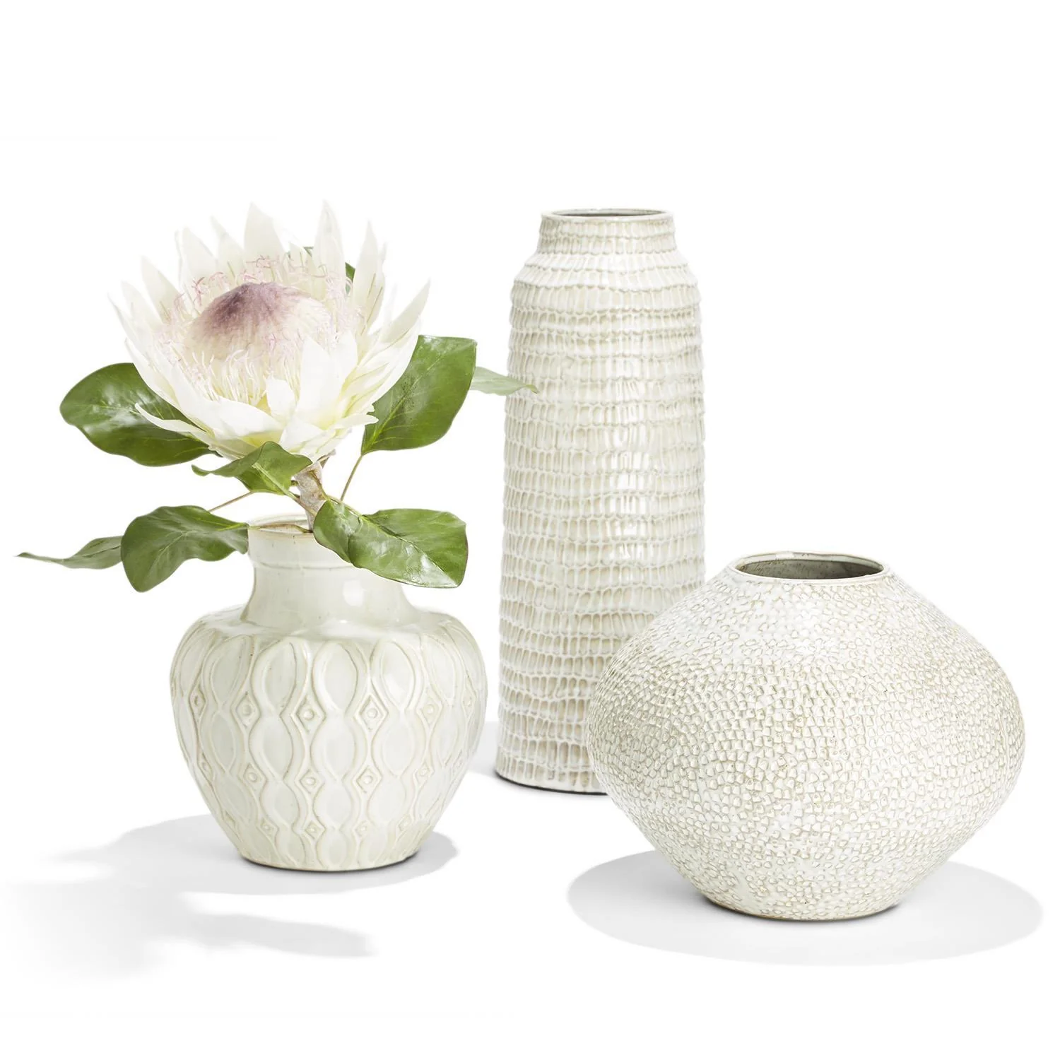 Beige Artisan Vase Set Of 6 By Tozai Home - Image 2