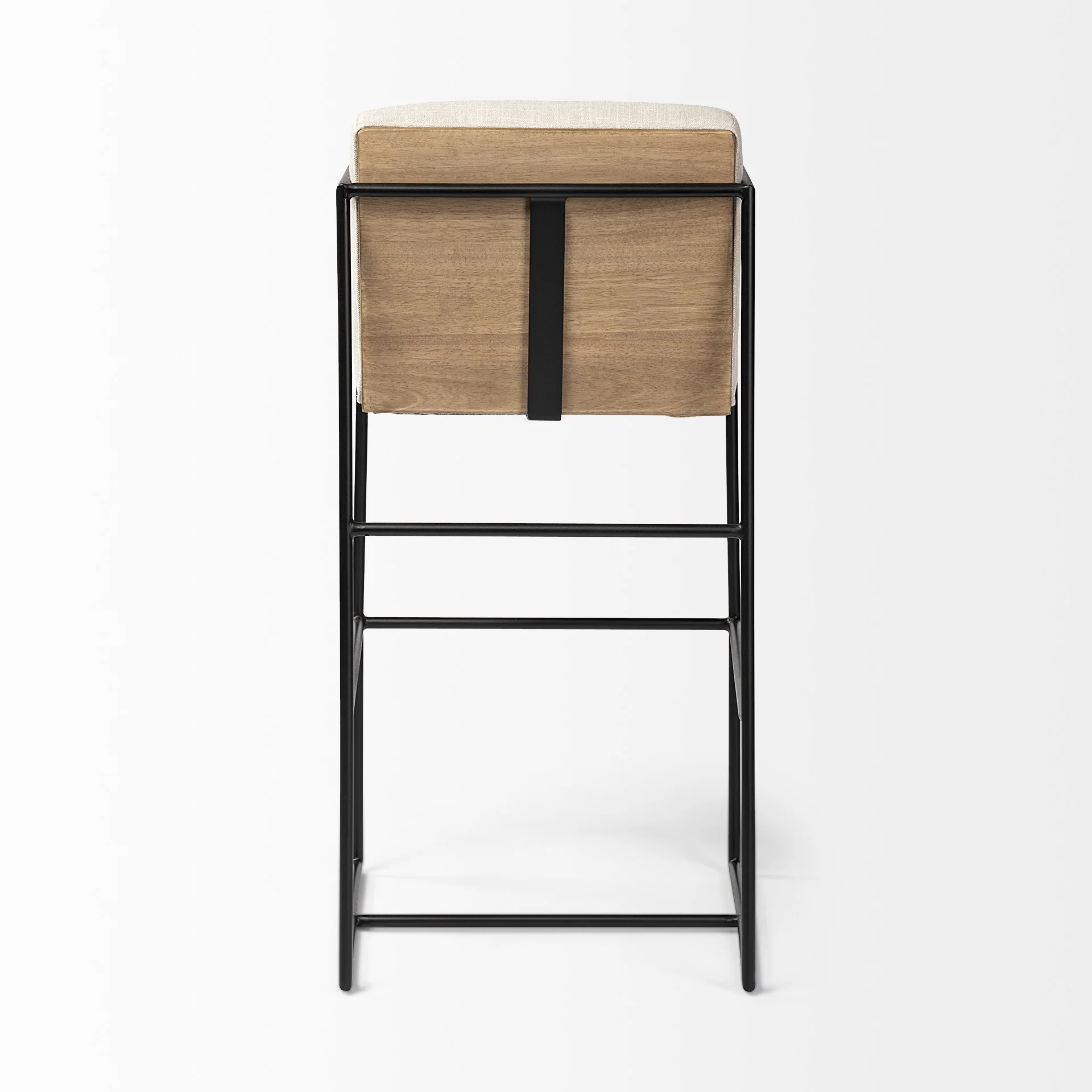 Beige Black Framed Counter Stool By Homeroots - Image 4