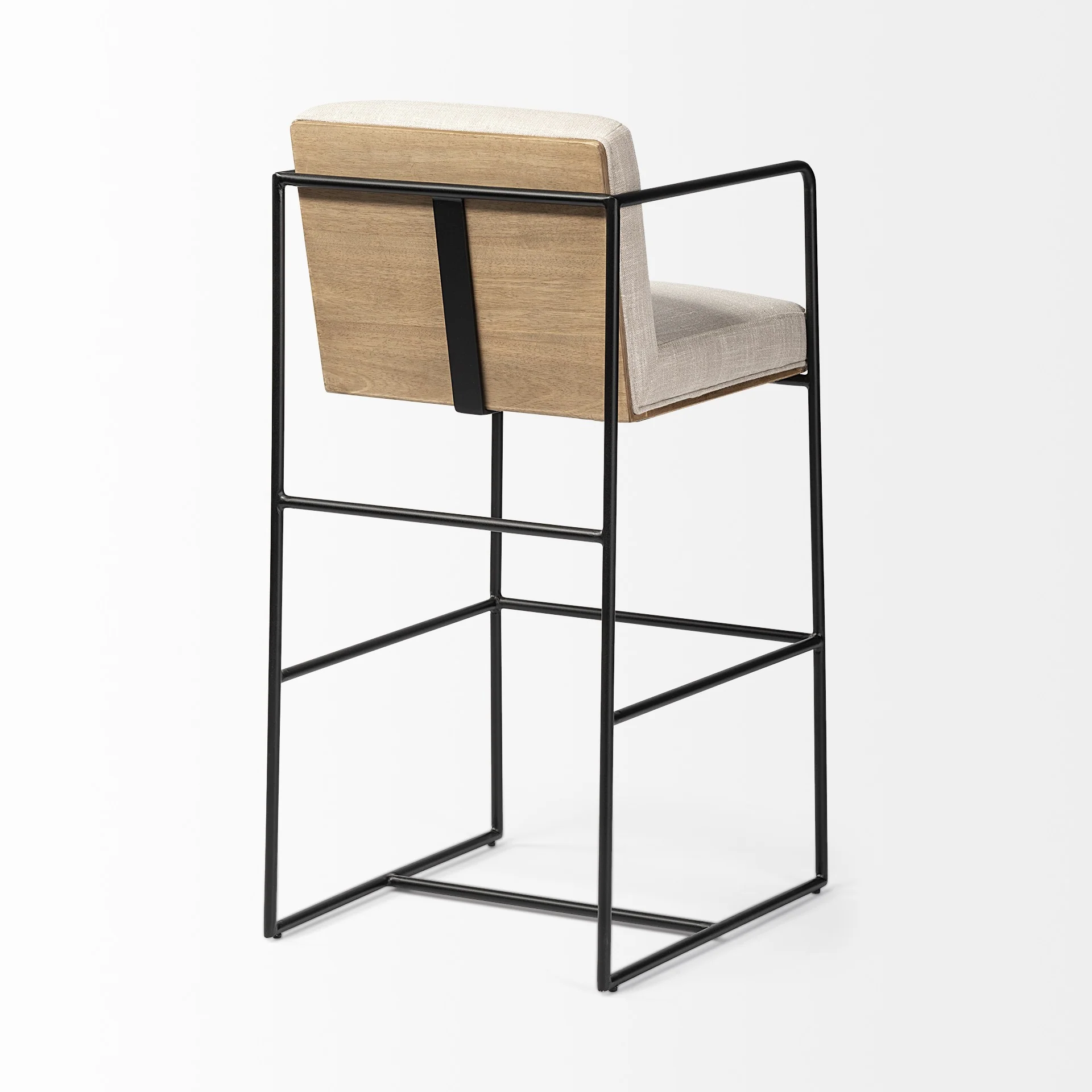 Beige Black Framed Counter Stool By Homeroots - Image 5