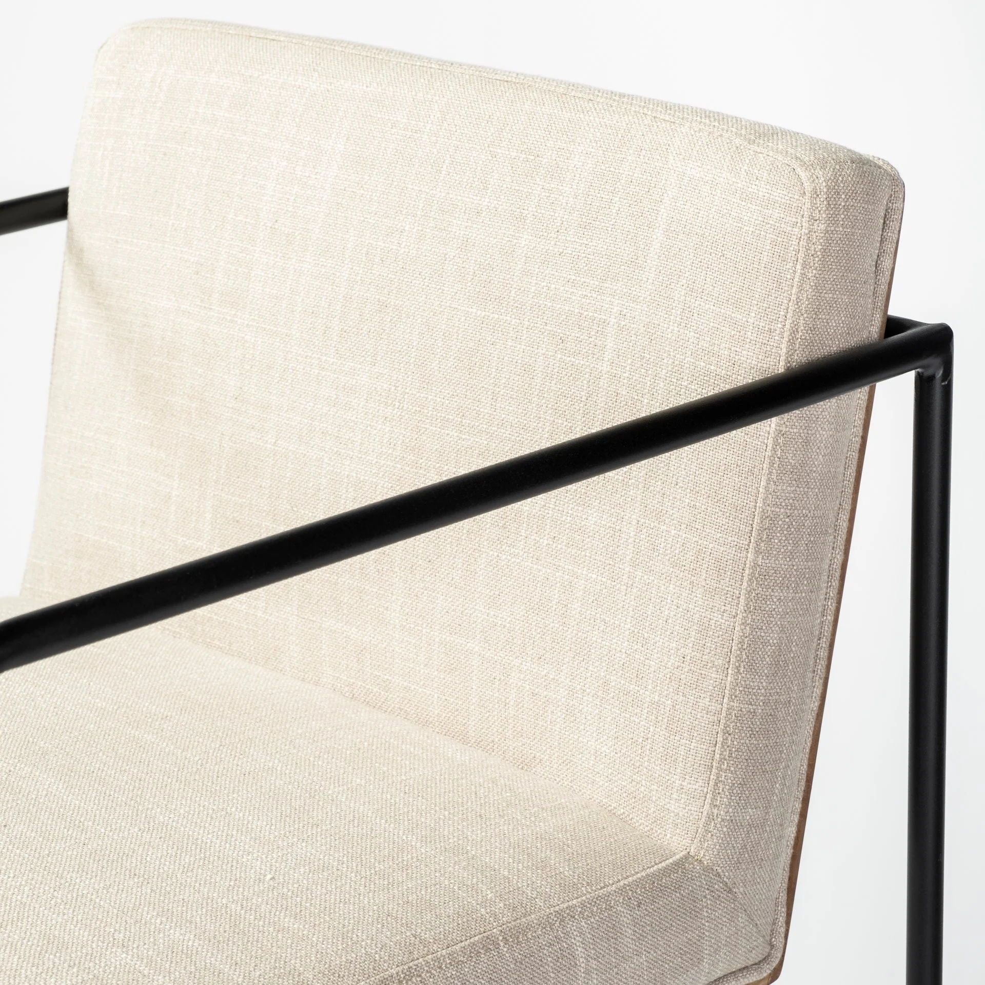 Beige Black Framed Counter Stool By Homeroots - Image 6