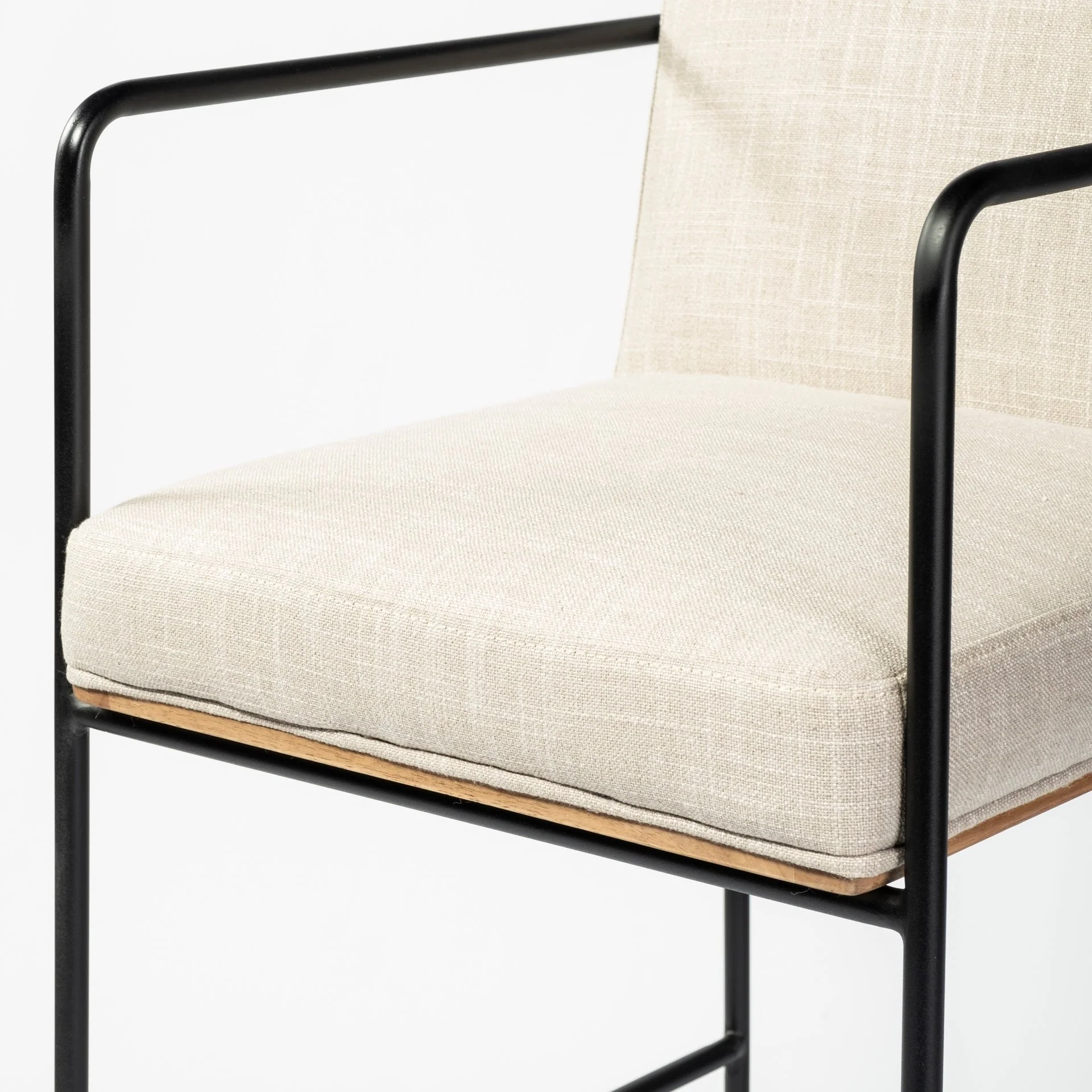 Beige Black Framed Counter Stool By Homeroots - Image 7