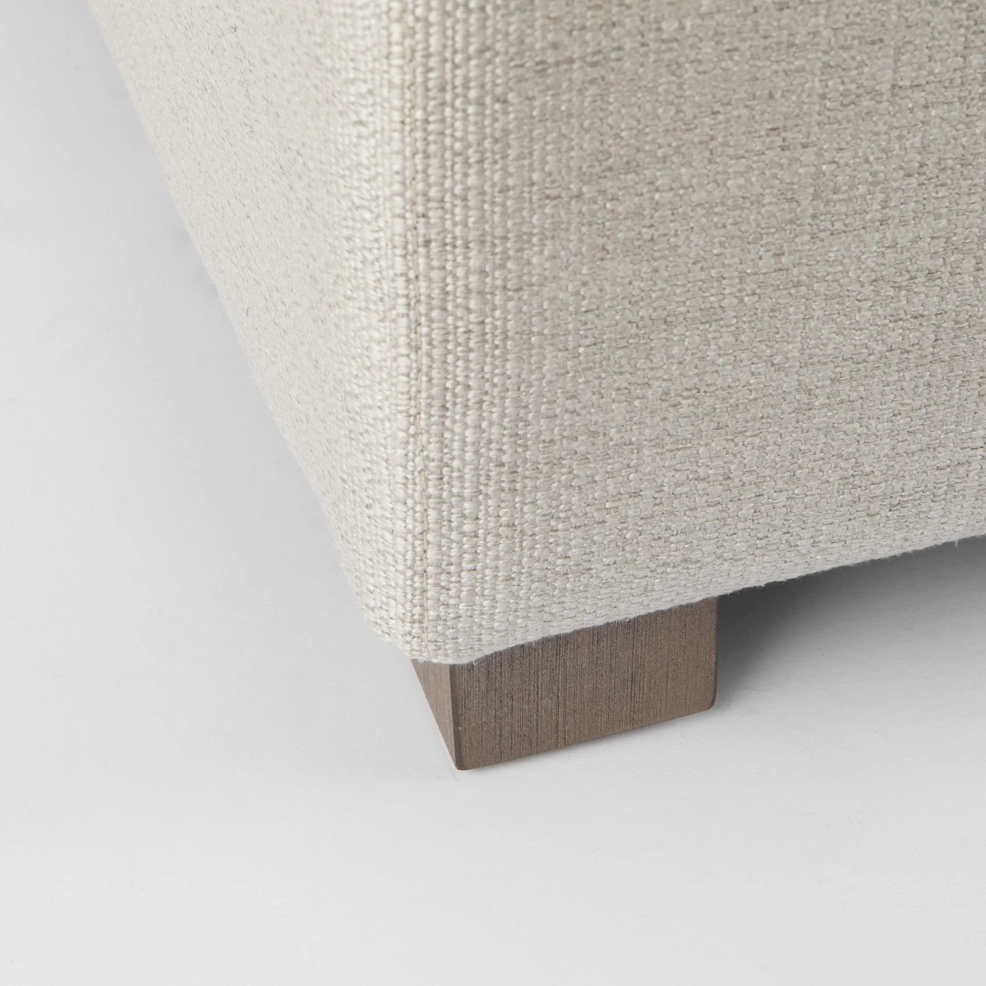 Beige Fabric Covered Full Size Ottoman By Homeroots - Image 6