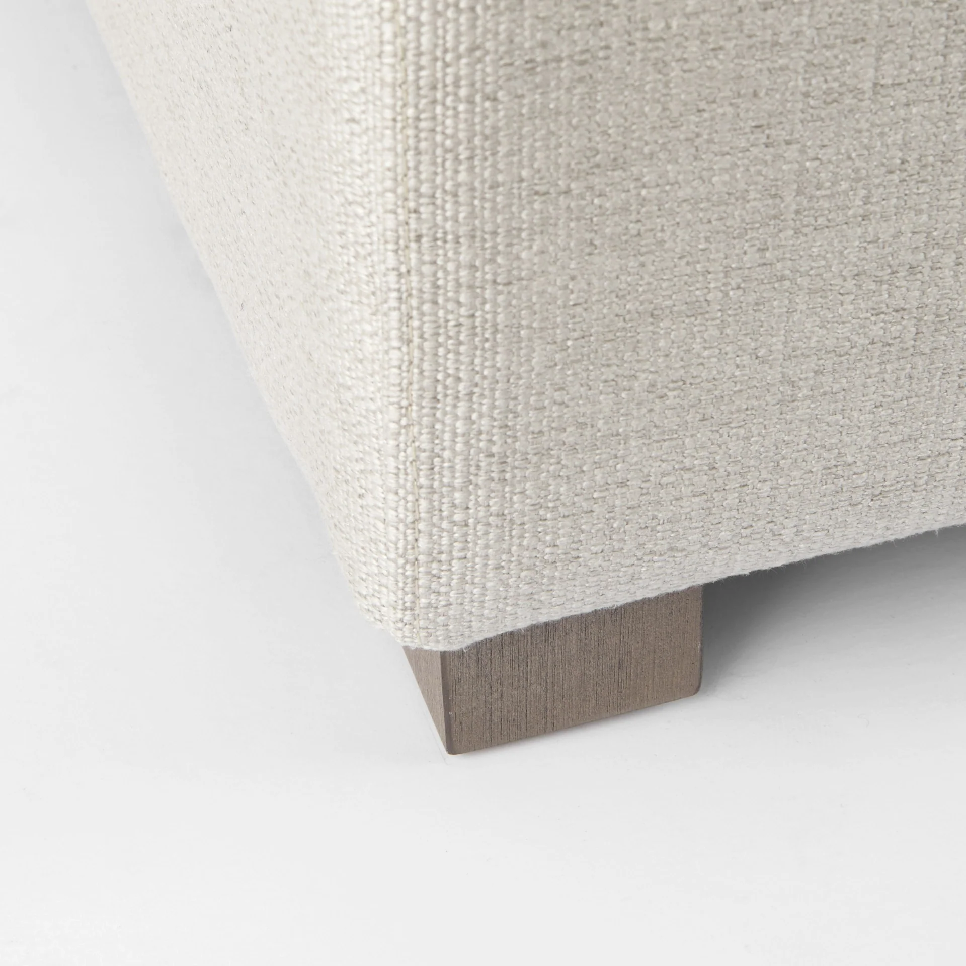 Beige Fabric Covered Half Ottoman By Homeroots - Image 7