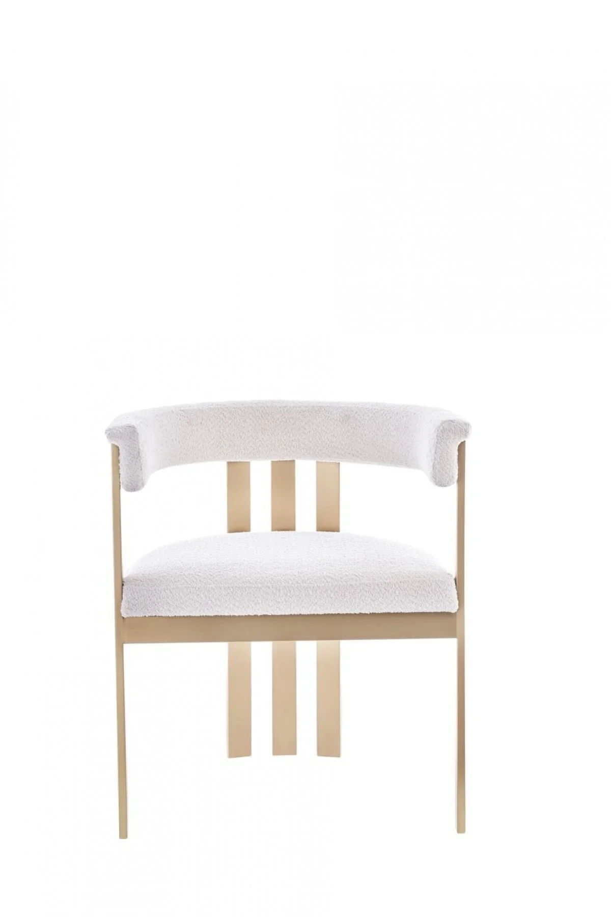 Beige Gold Dining Chair By Homeroots - Image 2