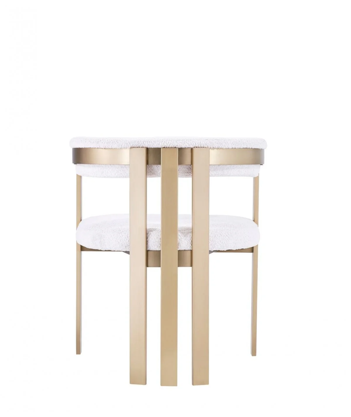 Beige Gold Dining Chair By Homeroots - Image 4