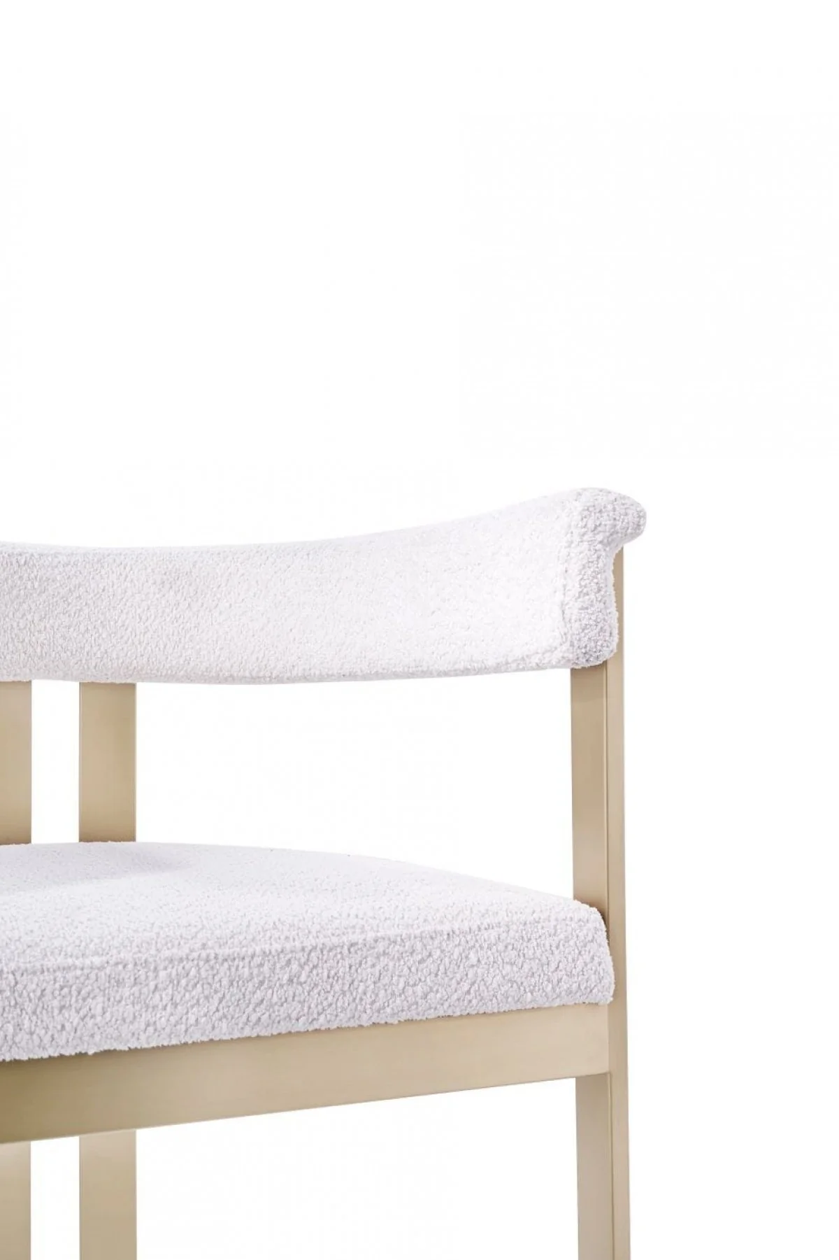 Beige Gold Dining Chair By Homeroots - Image 7