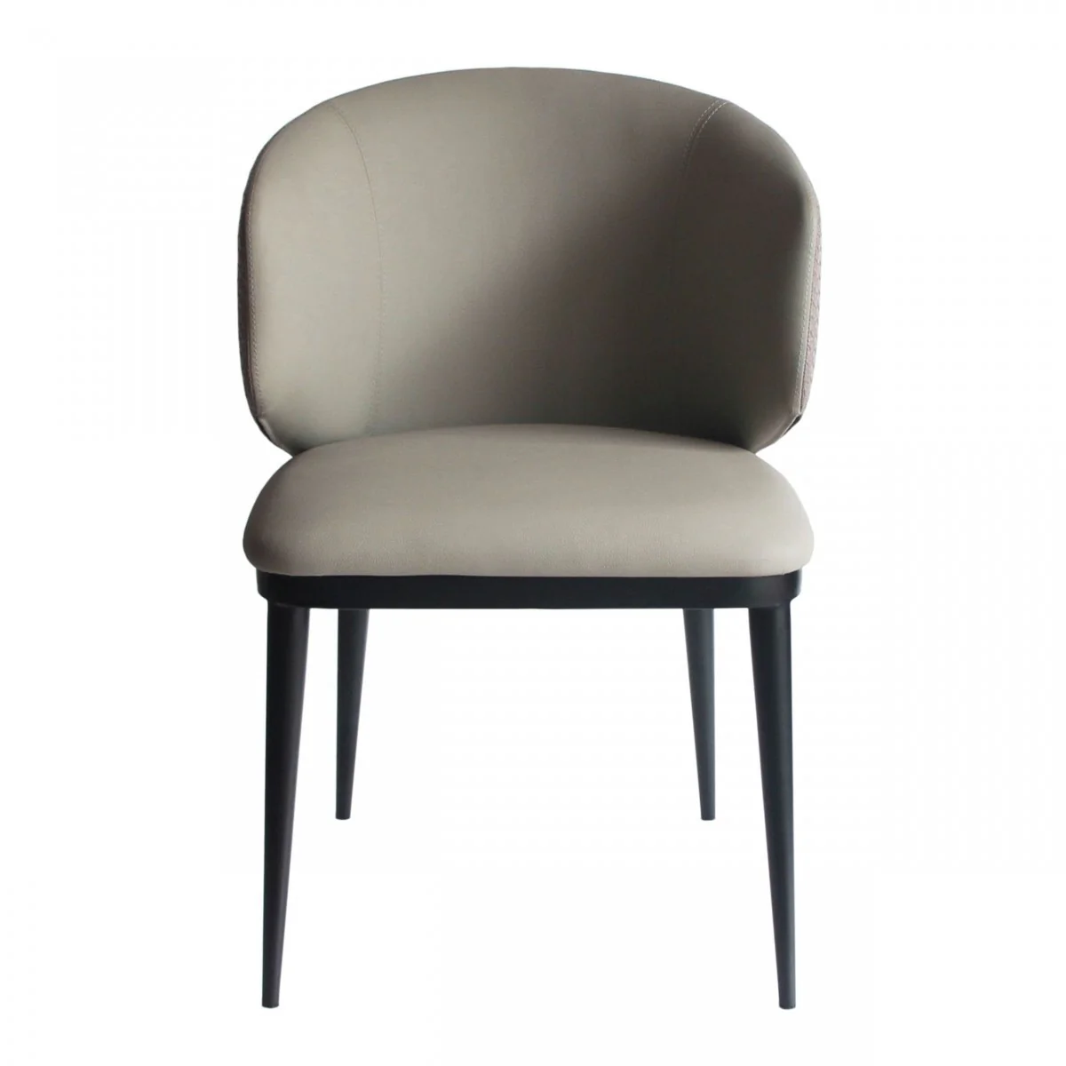 Beige Modern Faux Leather Dining Chair By Homeroots - Image 2