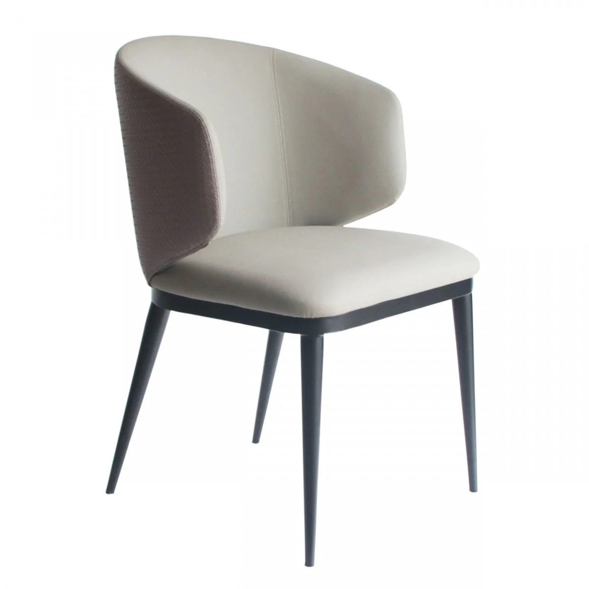 Beige Modern Faux Leather Dining Chair By Homeroots - Image 3