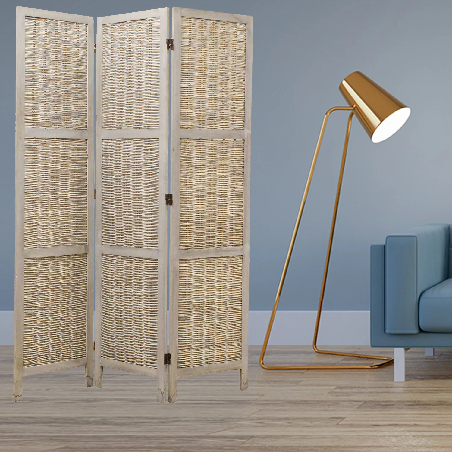 Beige Wood Screen By Homeroots - 274669 - Image 2