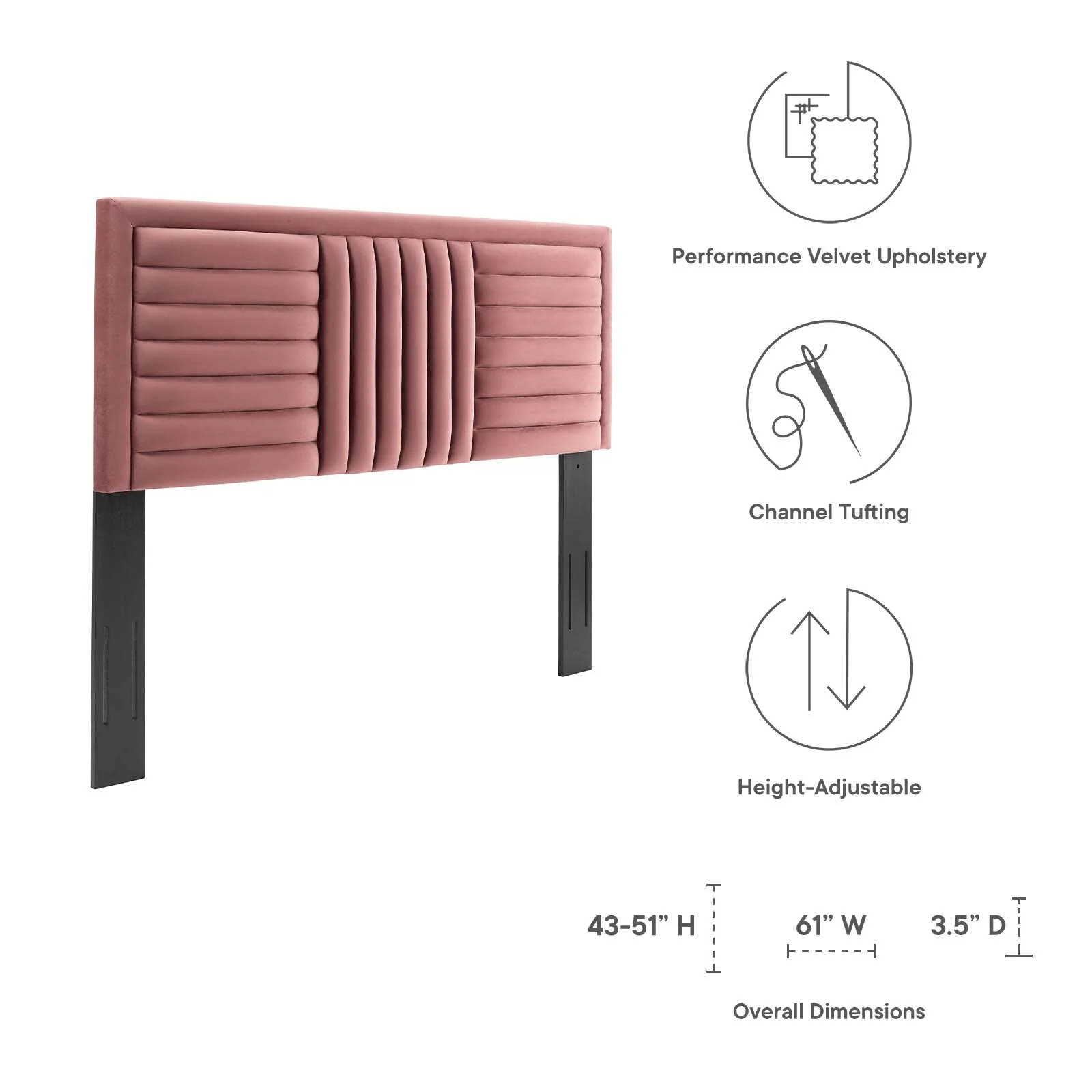 Believe Channel Tufted Performance Velvet Full/Queen Headboard By Modway - MOD-6665 - Image 14