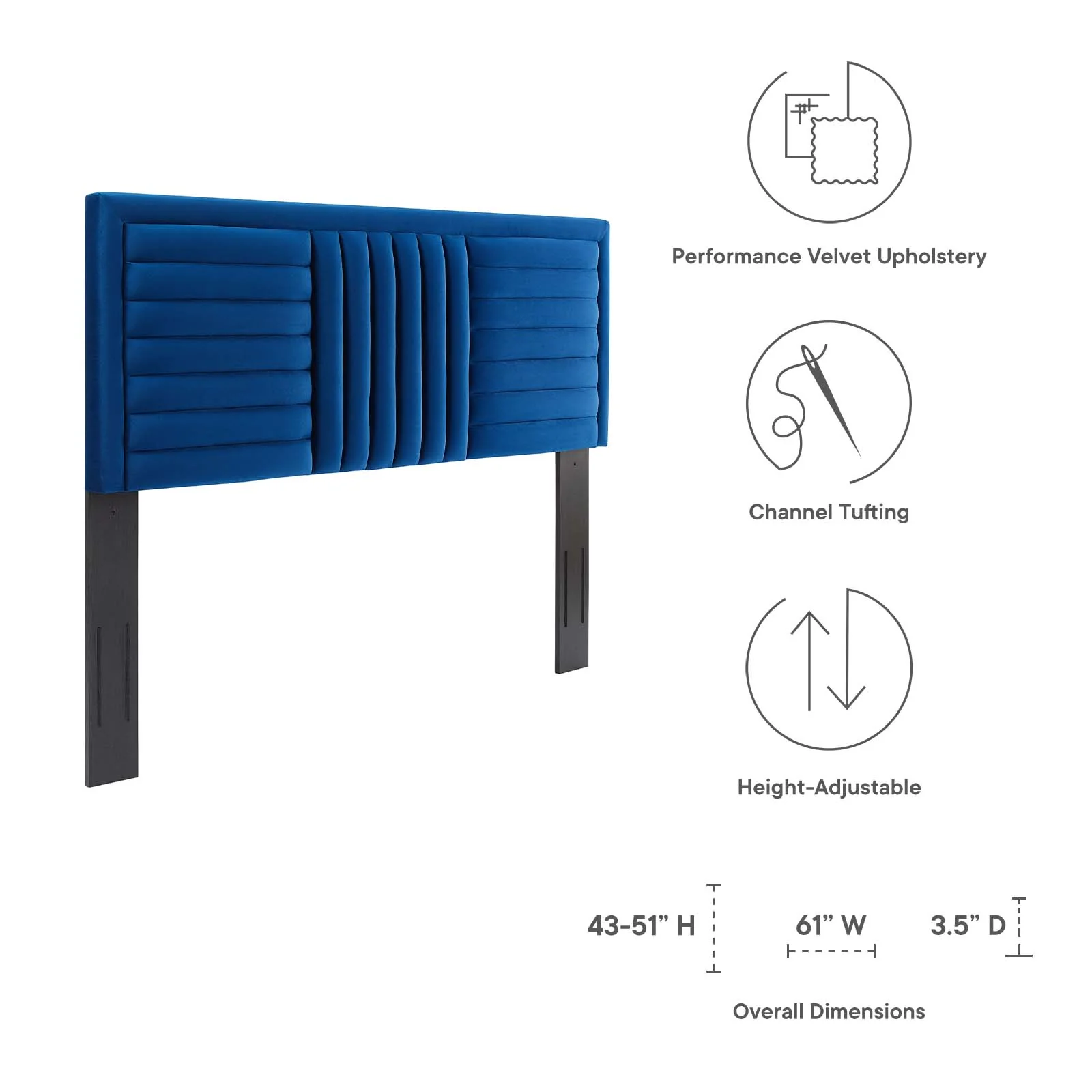 Believe Channel Tufted Performance Velvet Full/Queen Headboard By Modway - MOD-6665 - Image 22