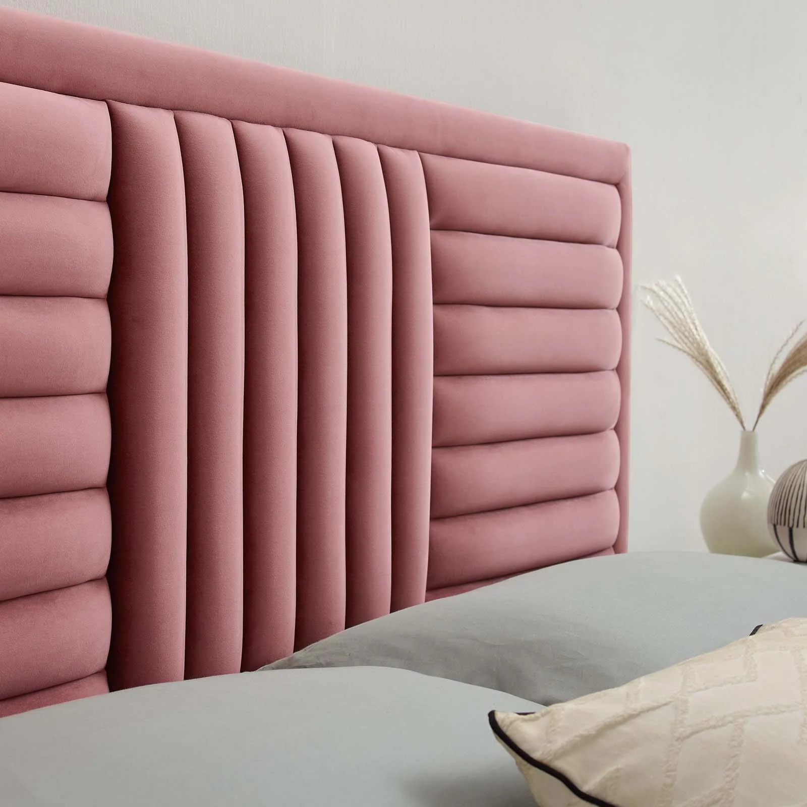 Believe Channel Tufted Performance Velvet Full/Queen Headboard By Modway - MOD-6665 - Image 9