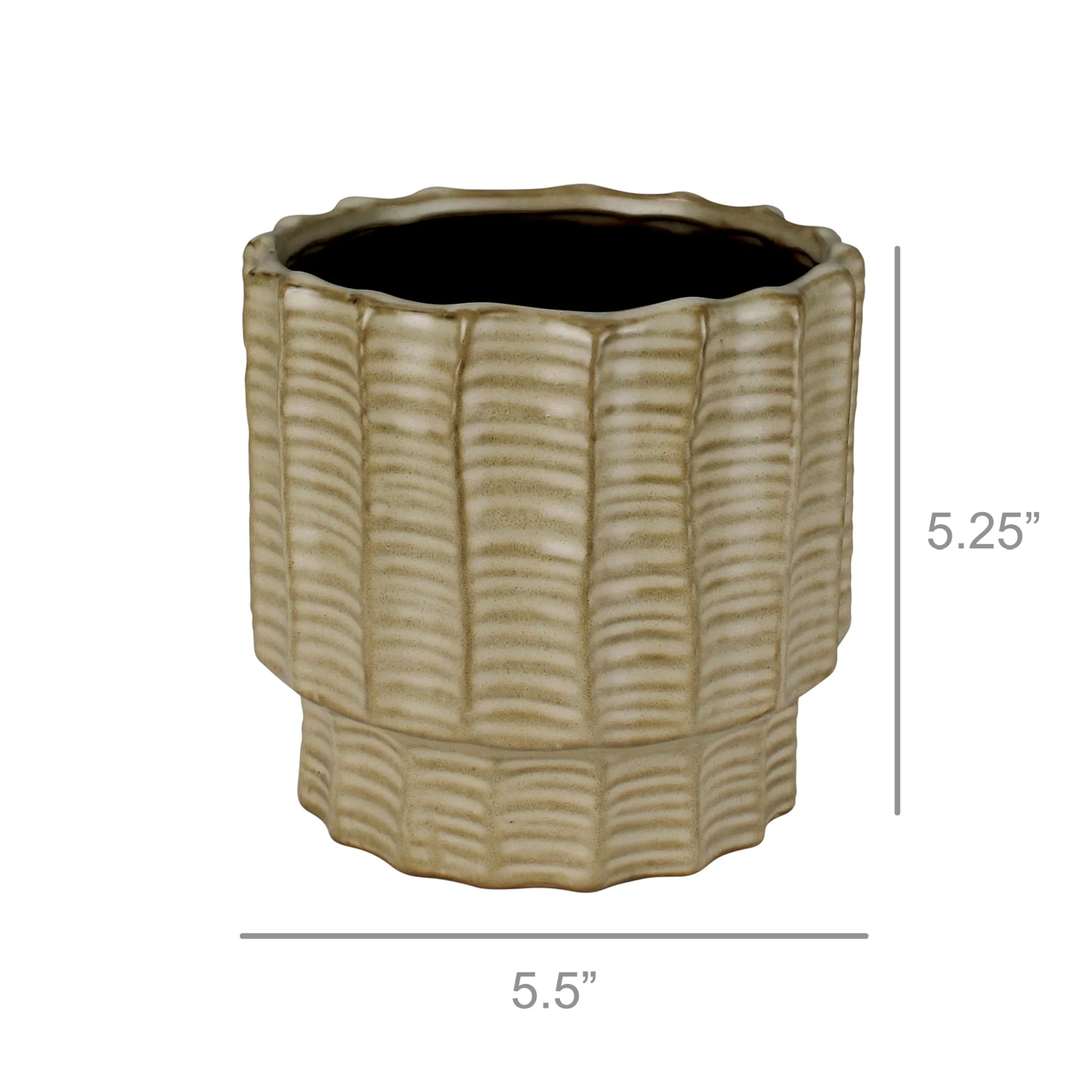Belize Cachepot, Ceramic Set Of 2 By HomArt - Image 3