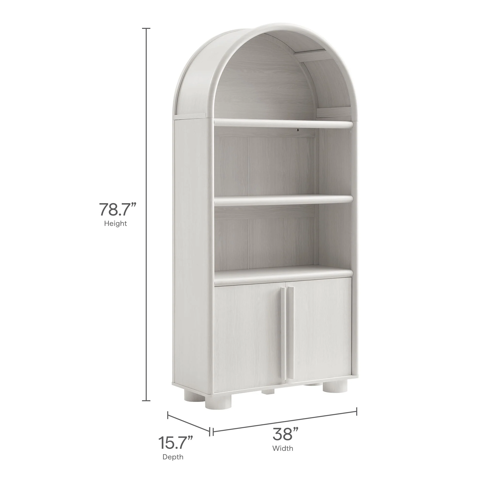Bellamy Tall Arched Display Cabinet Bookcase by Modway - Image 9
