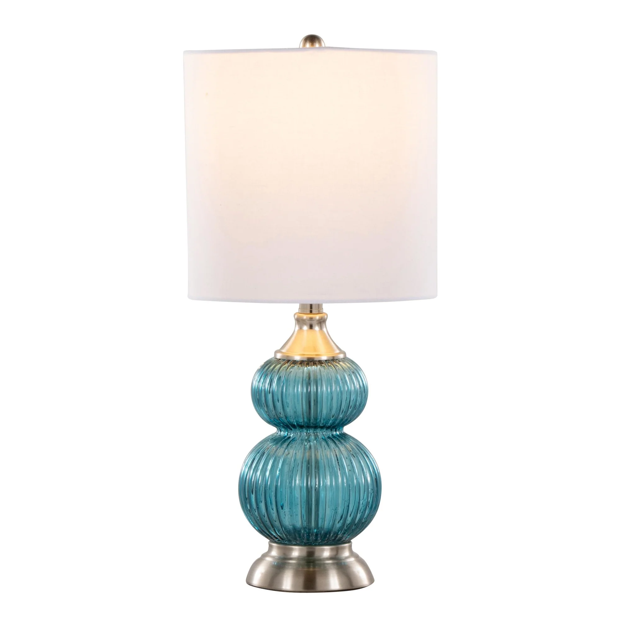 Belle 20" Glass Accent Lamp - Set of 2 By LumiSource - GTG21-BELLE BUBNIW2 - Image 3
