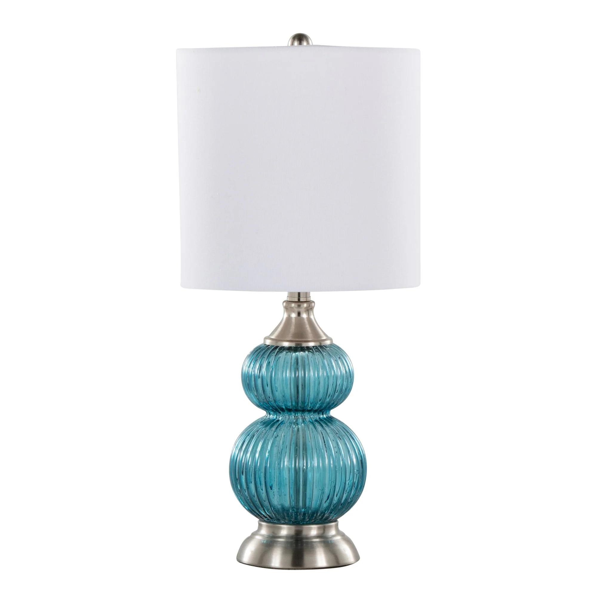 Belle 20" Glass Accent Lamp - Set of 2 By LumiSource - GTG21-BELLE BUBNIW2 - Image 4