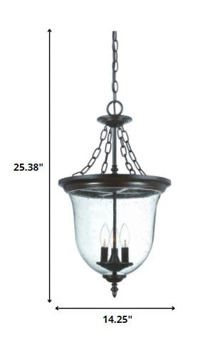 Belle 3-Light Architectural Bronze Hanging light By Homeroots - Image 5