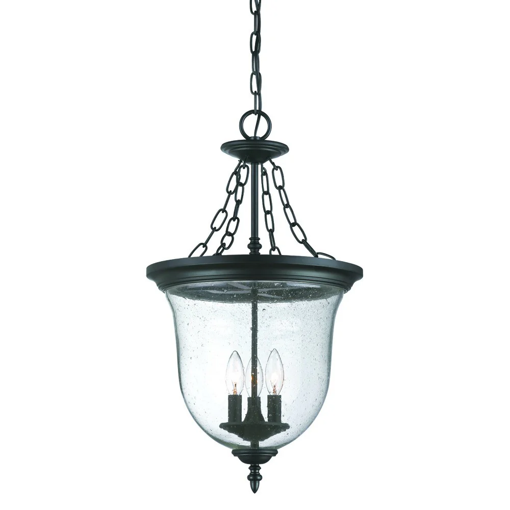 Belle 3-Light Matte black Hanging light By Homeroots - Image 2