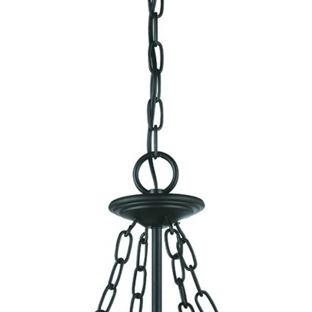 Belle 3-Light Matte black Hanging light By Homeroots - Image 3