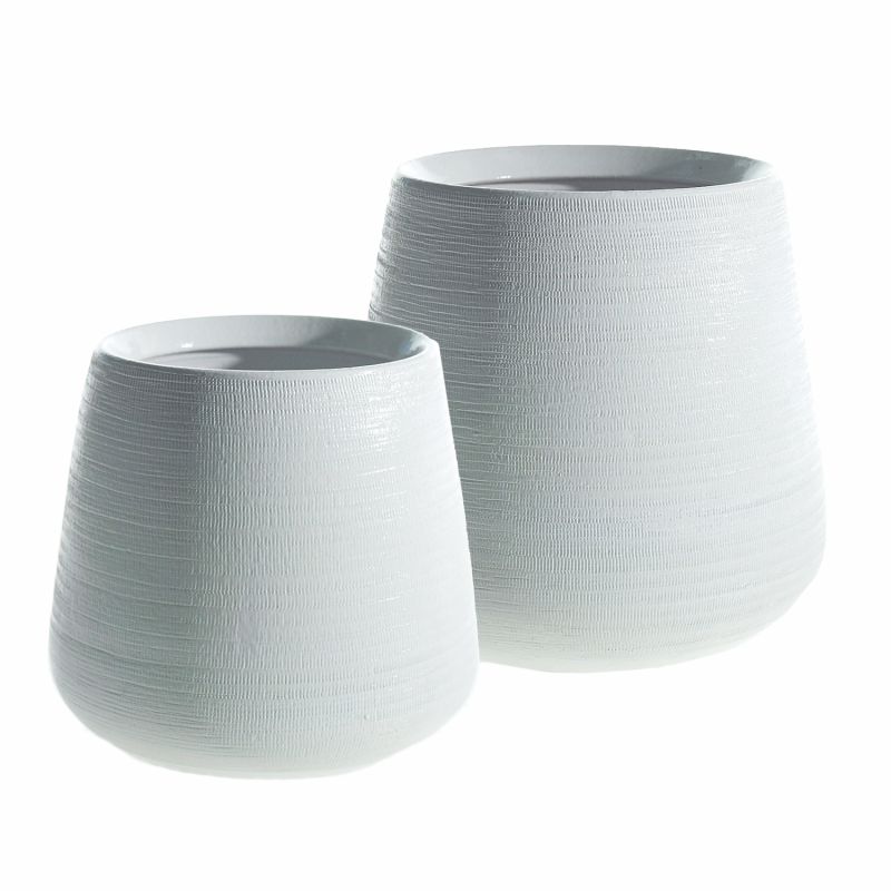 Benji Pot 14.5" x  13.5" White By Accent Decor - Image 2