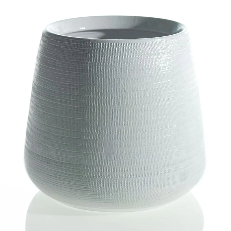 Benji Pot 14.5" x  13.5" White By Accent Decor - Image 5