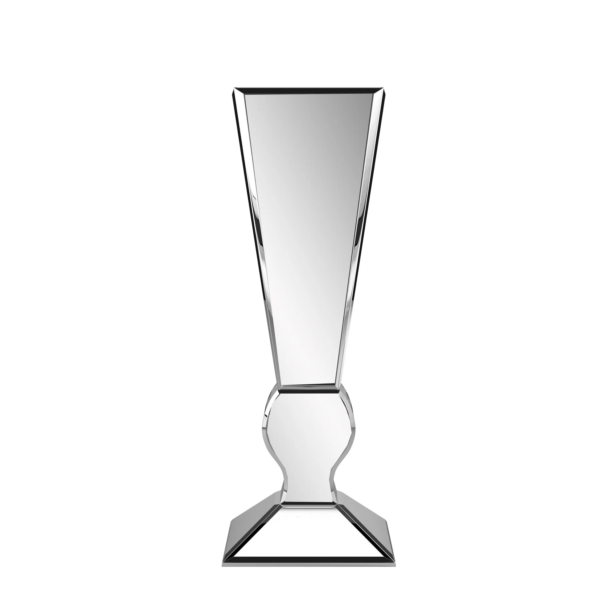 Beveled Mirrored Panel Art Deco Tall Vase By Homeroots - Image 2