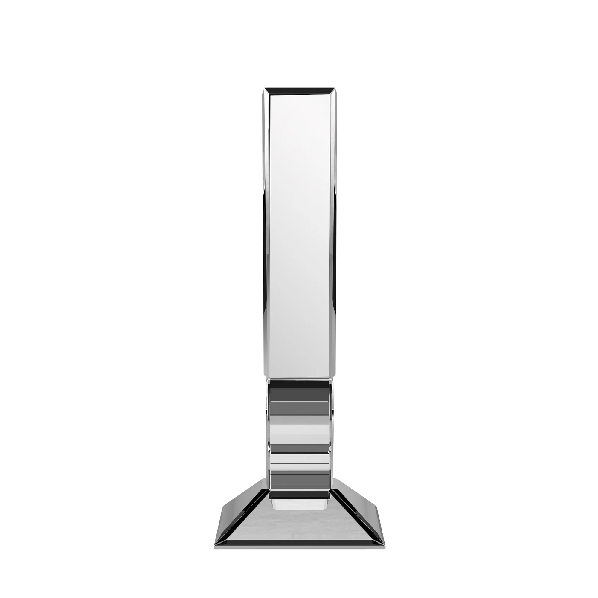 Beveled Mirrored Panel Art Deco Tall Vase By Homeroots - Image 3