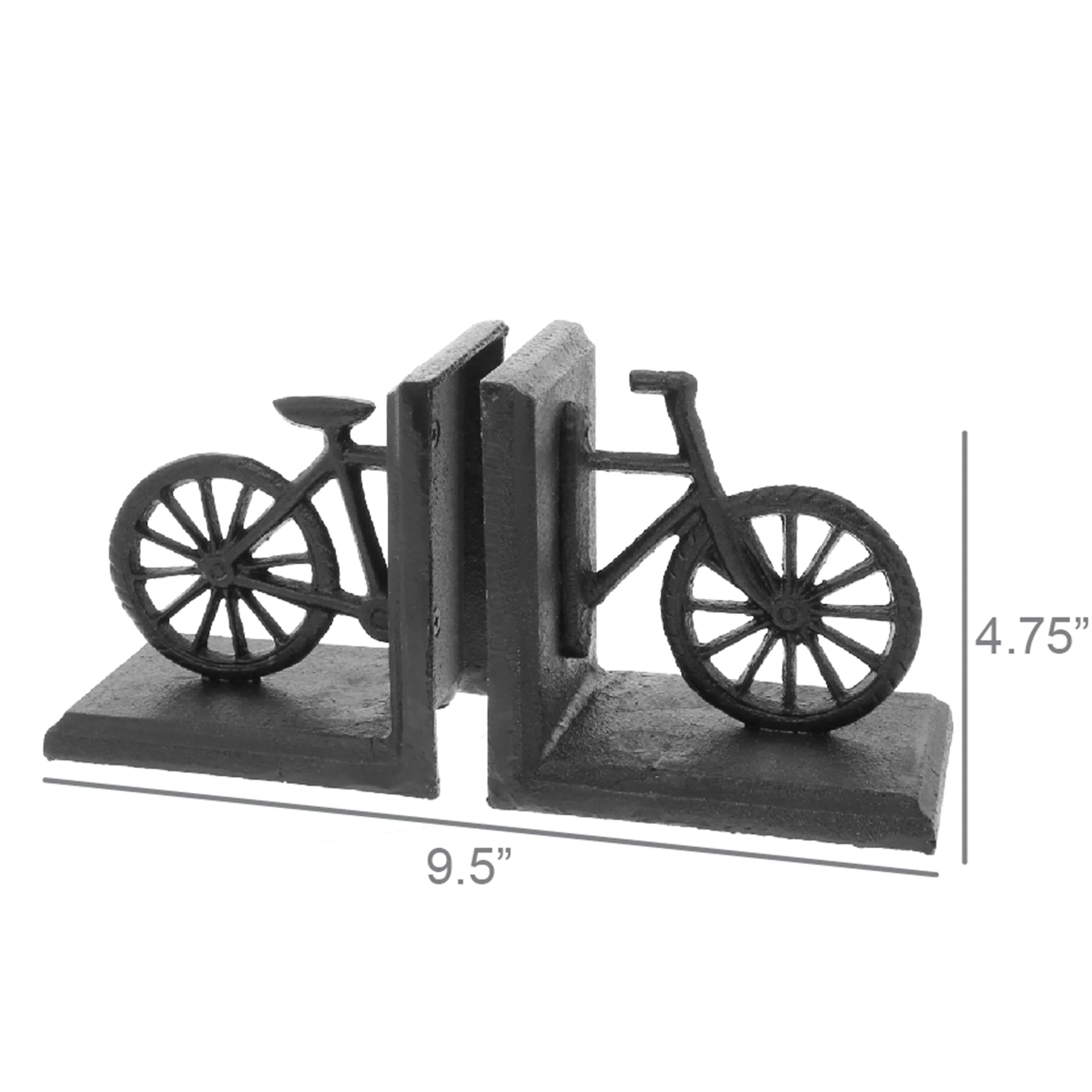 Bicycle Bookend, Cast Iron - Black Set Of 2 By HomArt - Image 2