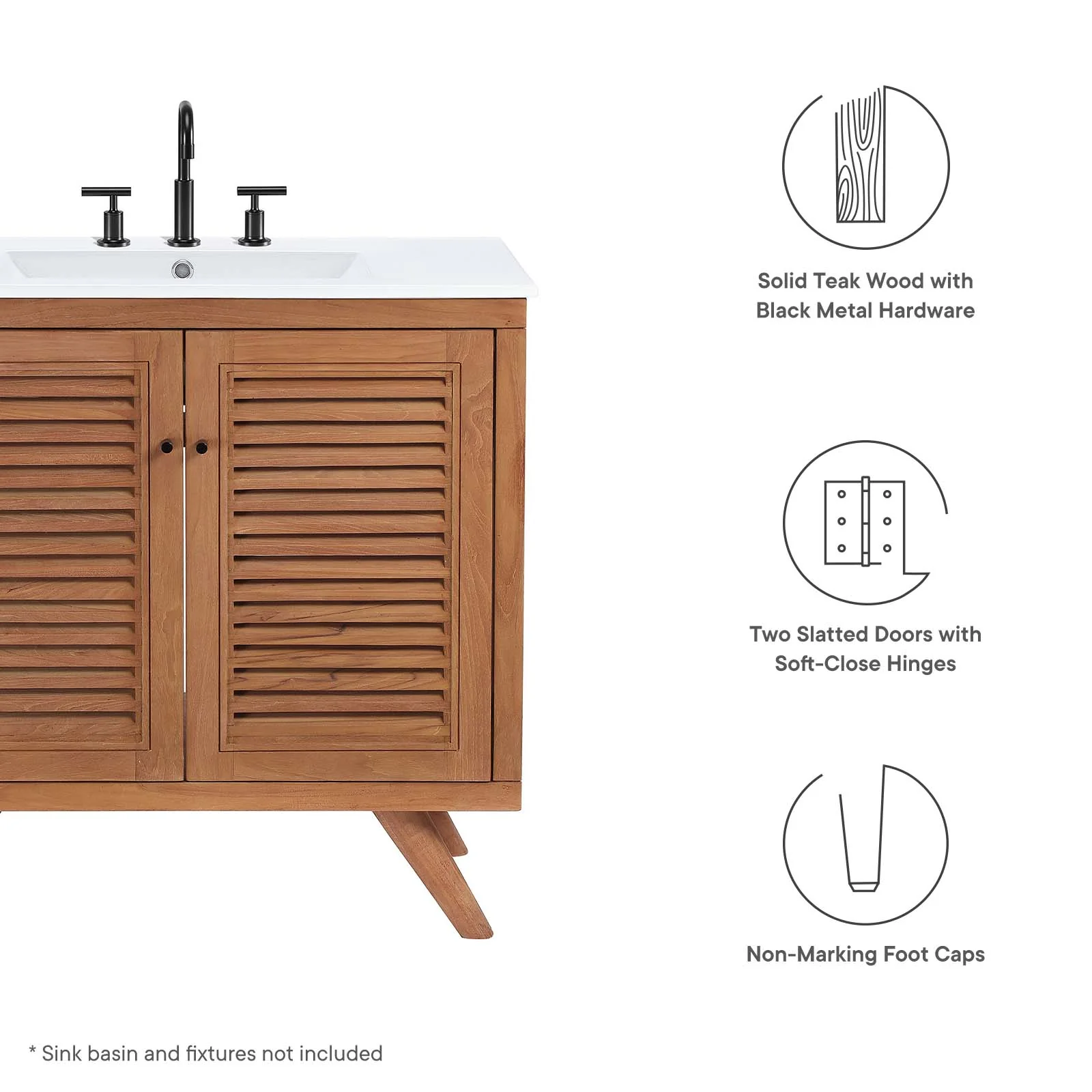 Birdie 36" Teak Wood Bathroom Vanity Cabinet (Sink Basin Not Included) By Modway - EEI-5087 - Image 8