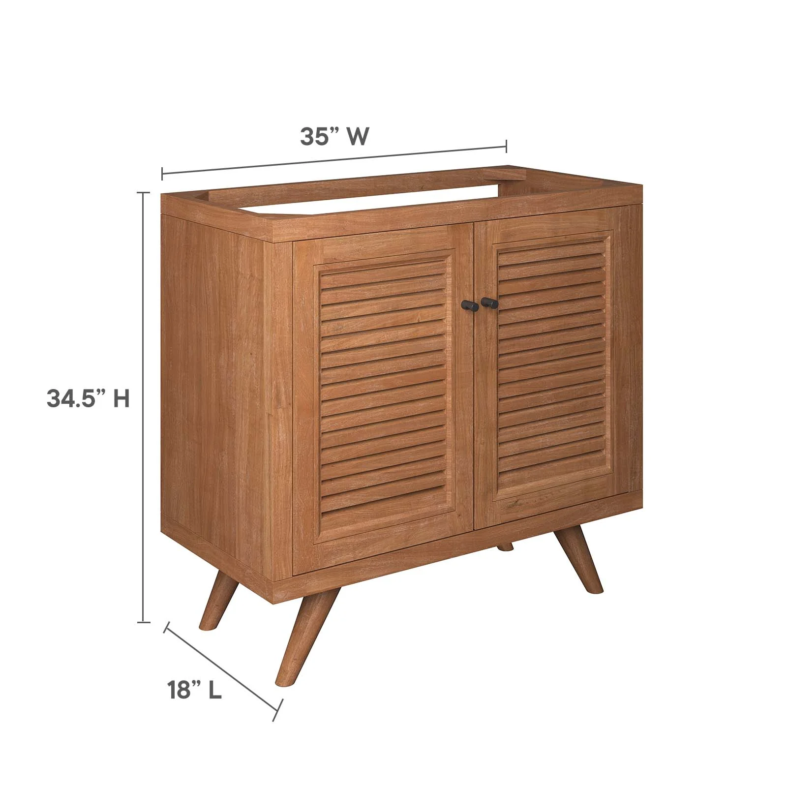 Birdie 36" Teak Wood Bathroom Vanity Cabinet (Sink Basin Not Included) By Modway - EEI-5087 - Image 9