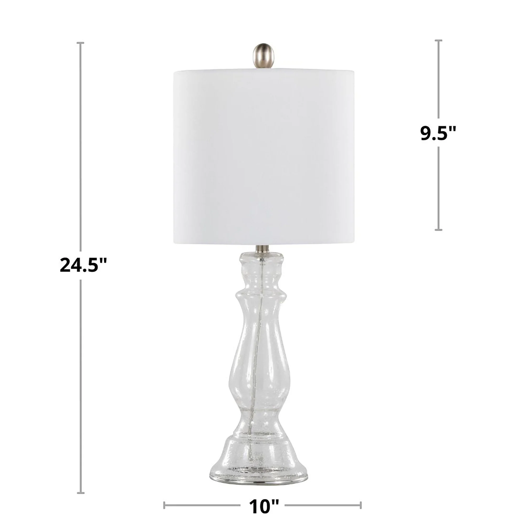 Bishop 24" Glass Table Lamp - Set of 2 By LumiSource - GTG25-BISHOP CLBNIW2 - Image 7